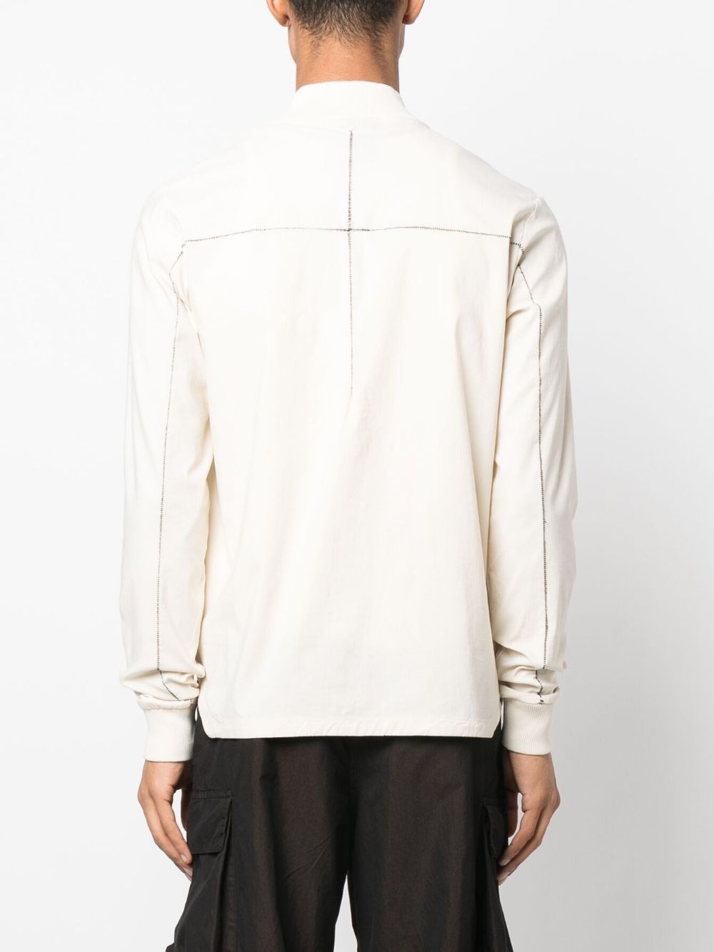 decorative-stitching bomber jacket - 4