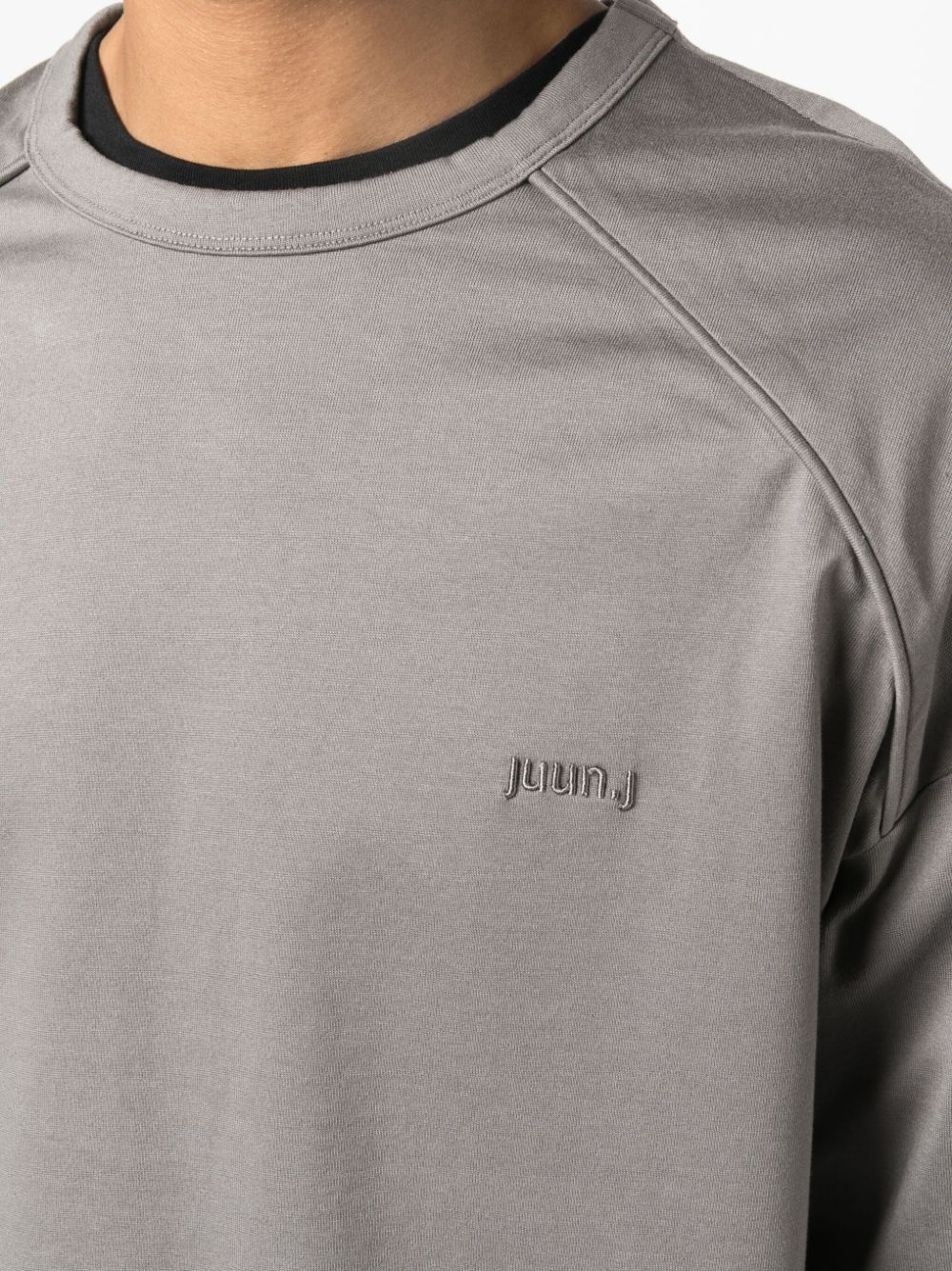 logo-embroidered cotton T-shirt - 5