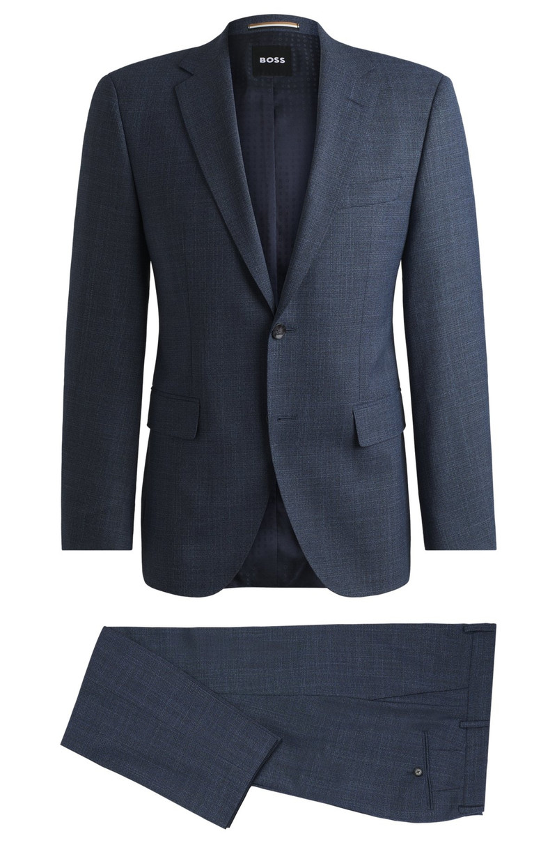 REGULAR-FIT SUIT IN MICRO-PATTERNED STRETCH FABRIC 8