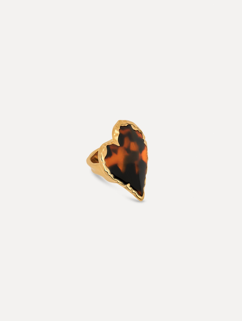 Oscar de la Renta TORTOISE STONE HEART RING outlook