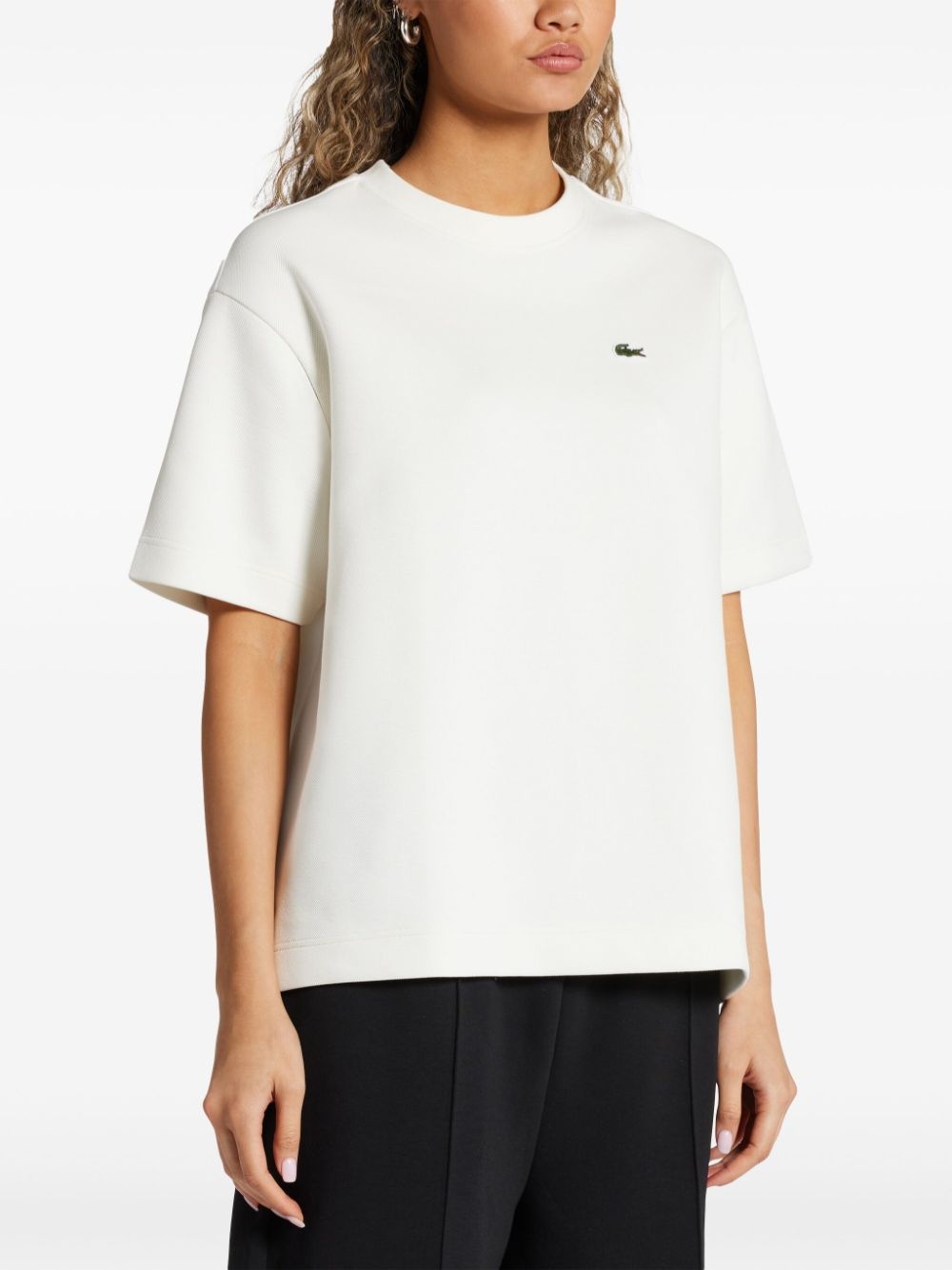 logo-appliquÃ© crew-neck T-shirt - 3