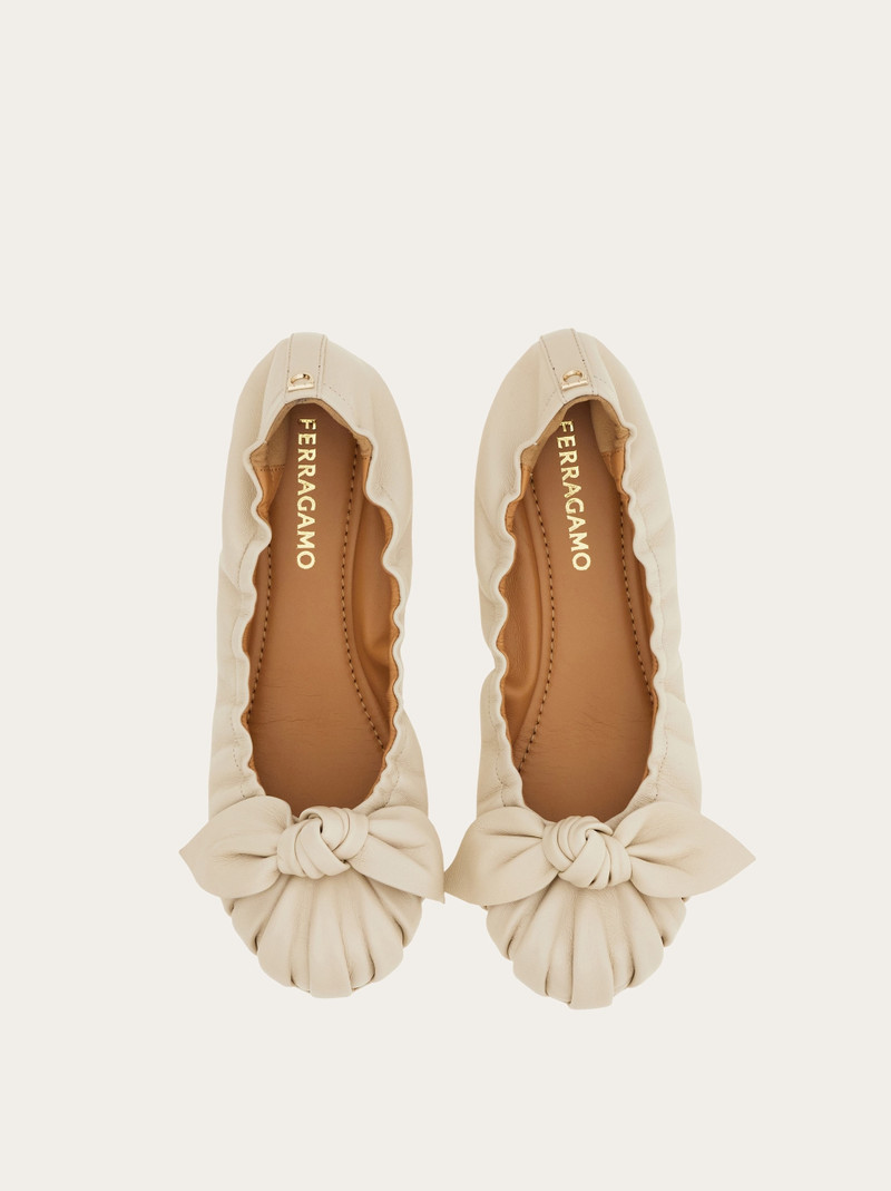 FERRAGAMO Bow embellished ballet flat outlook