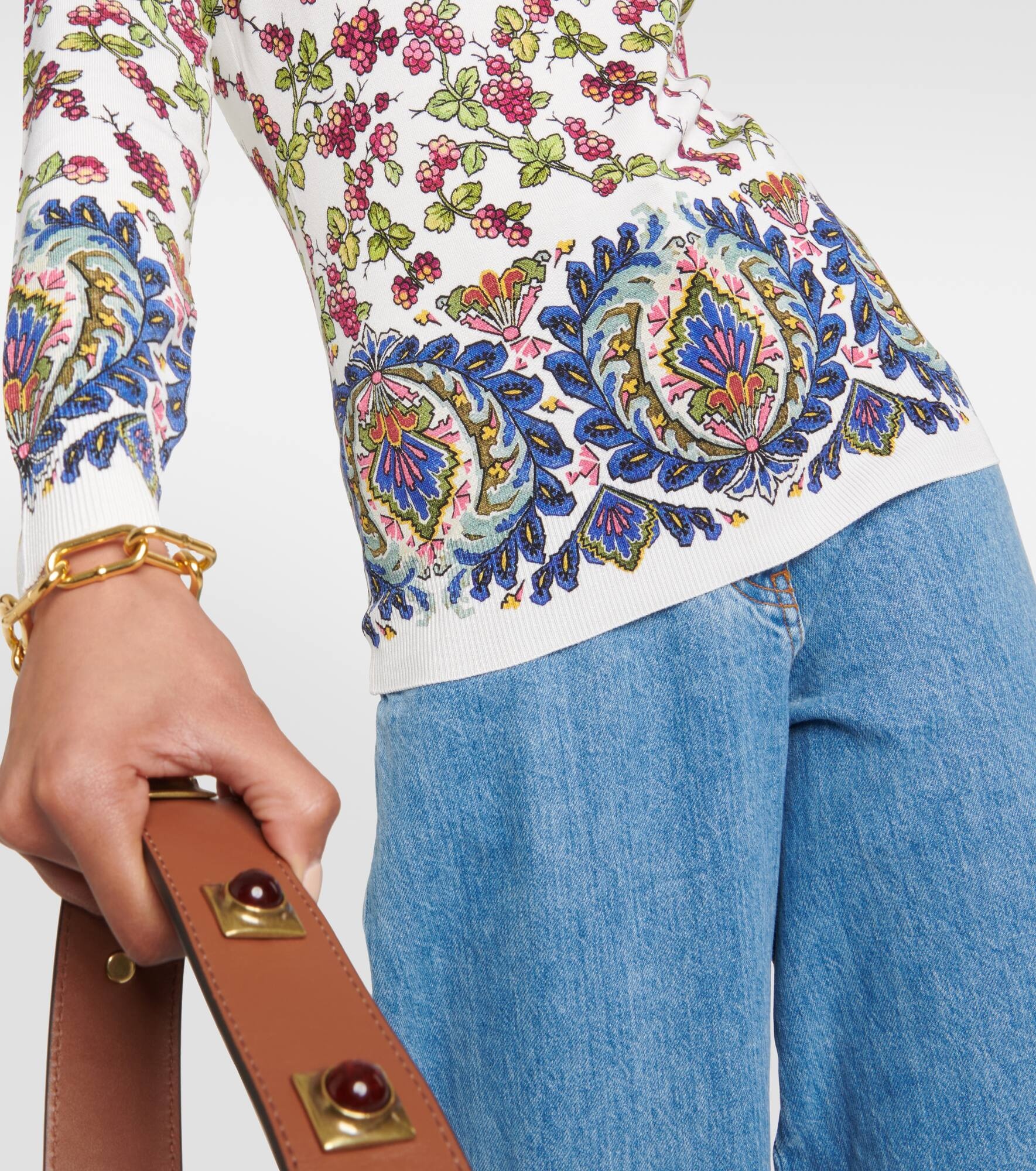 Printed silk-blend sweaters - 5