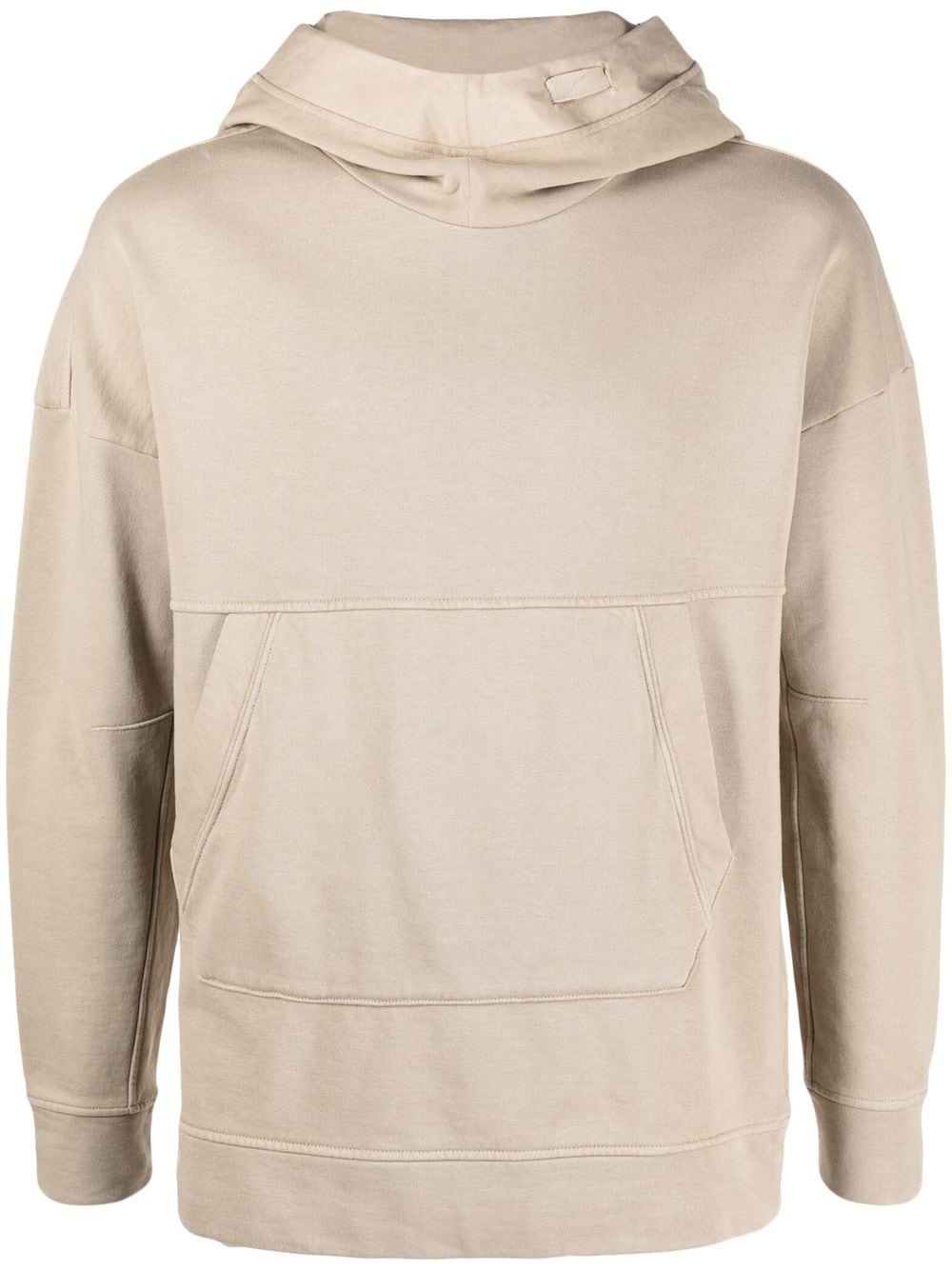 funnel-neck cotton hoodie - 1