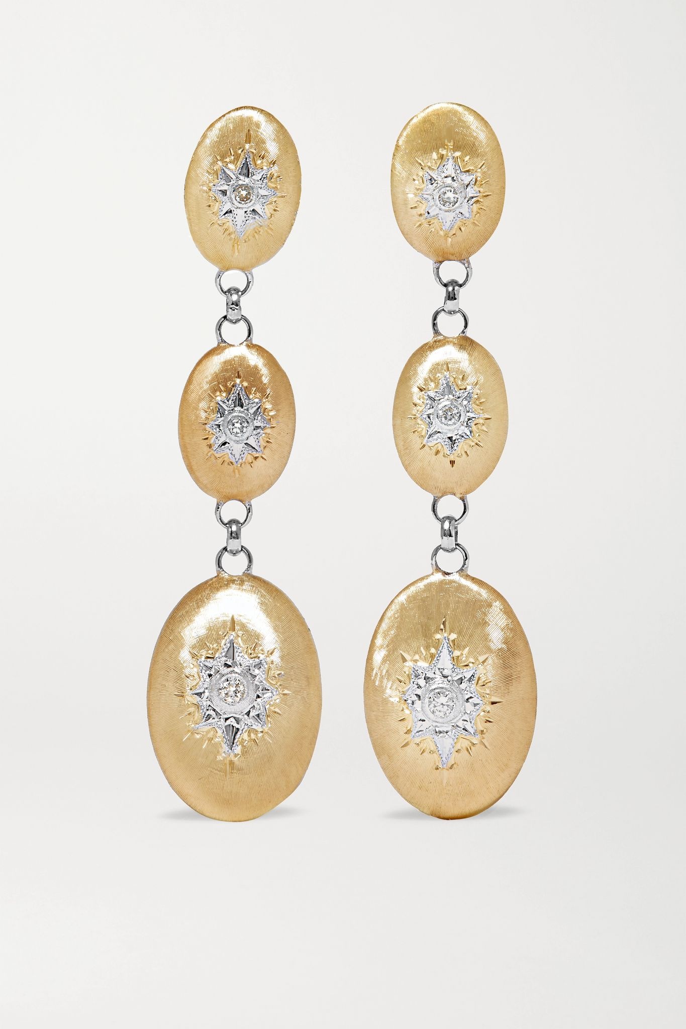 Macri 18-karat yellow and white gold diamond earrings - 1