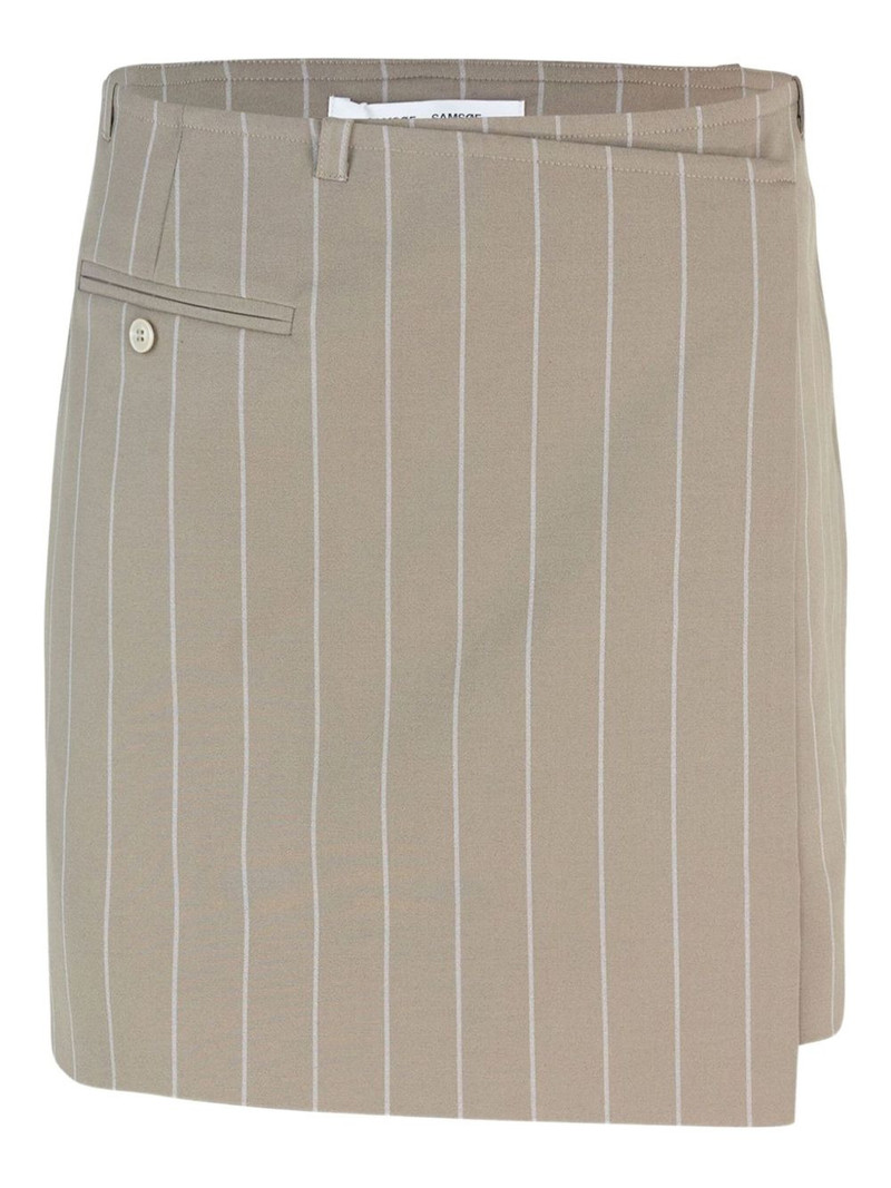 pinstripe button-detail mini straight skirt 1