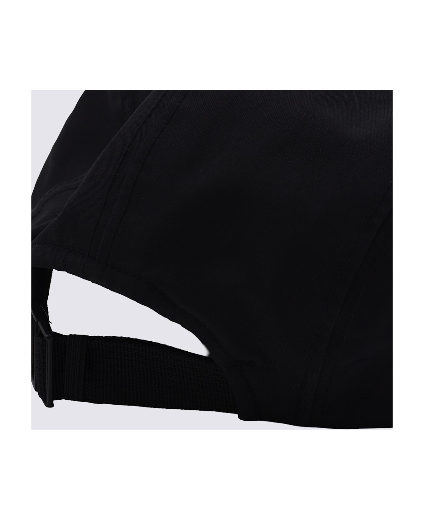 Black Cotton Baseball Cap - 2