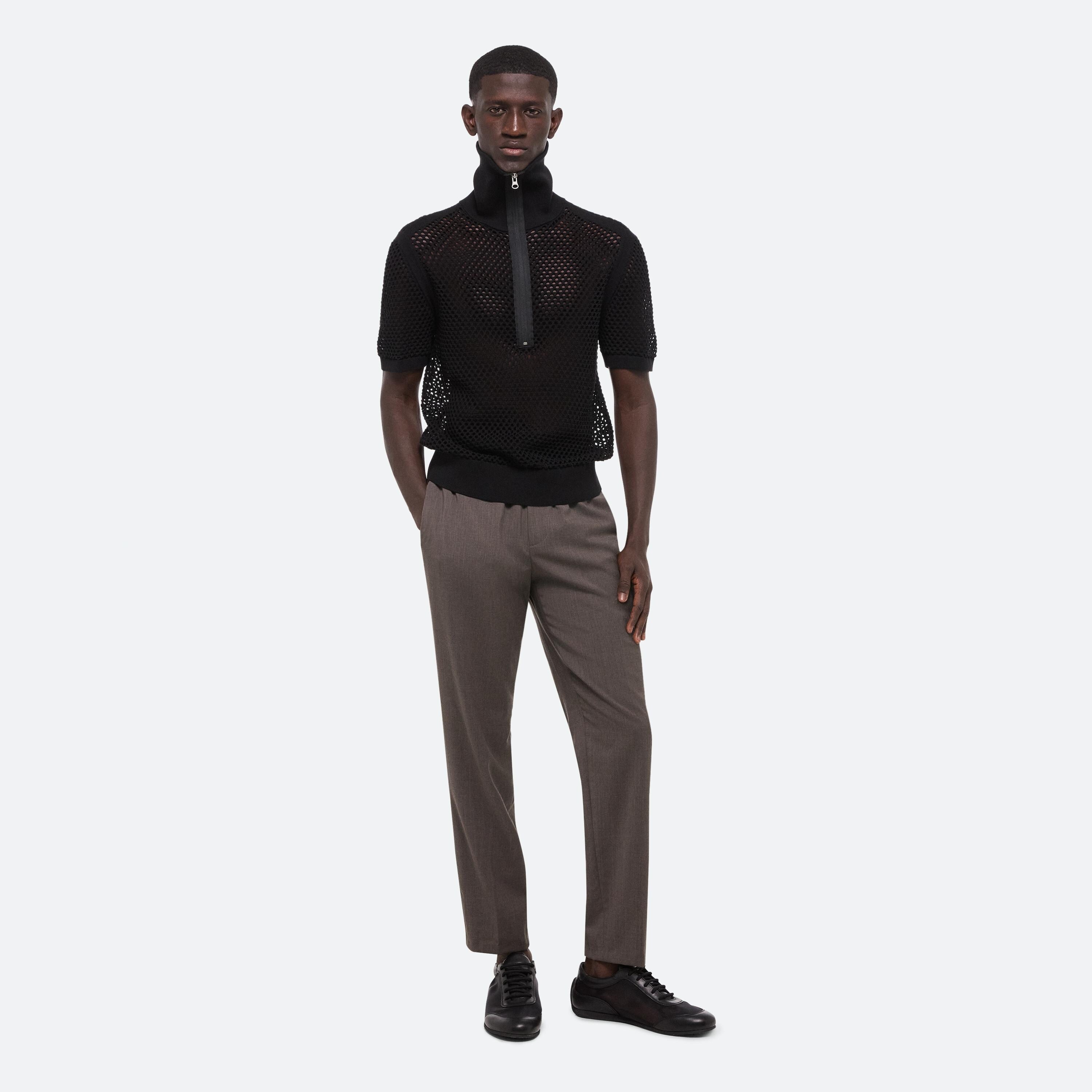 QUARTER-ZIP MESH SHIRT - 2