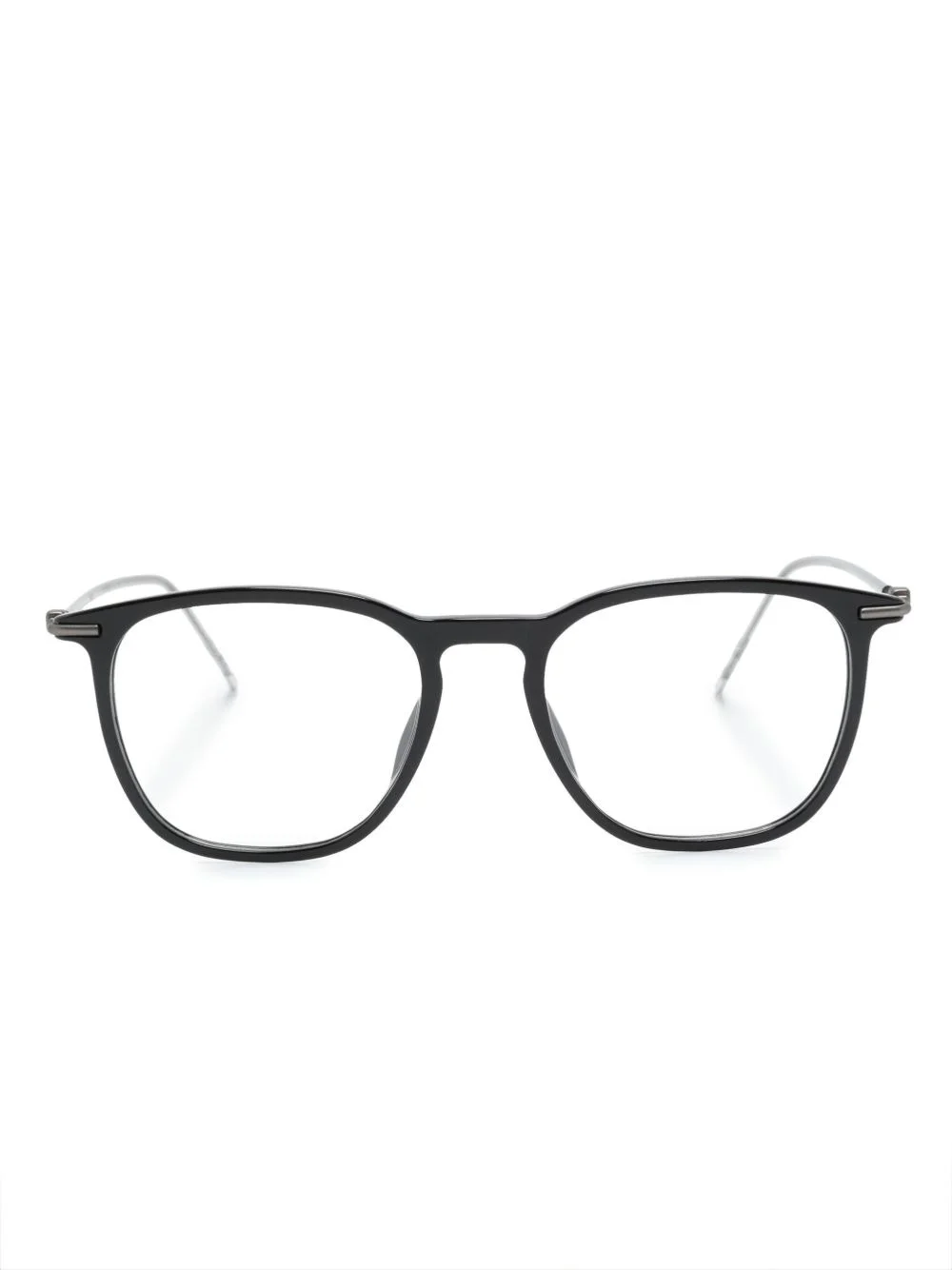 logo-engraved squared-frame glasses - 1