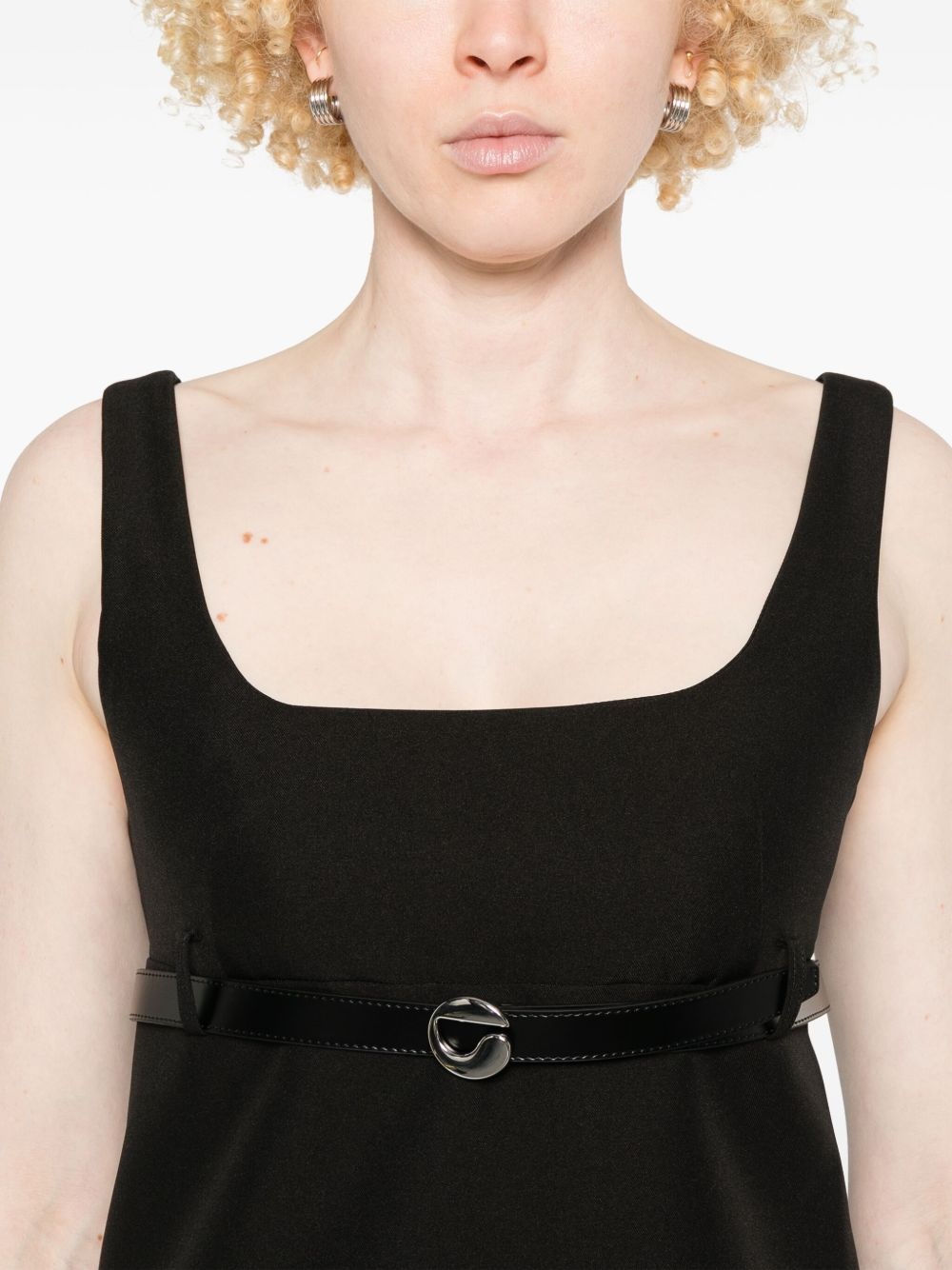 belted tailored mini dress - 5