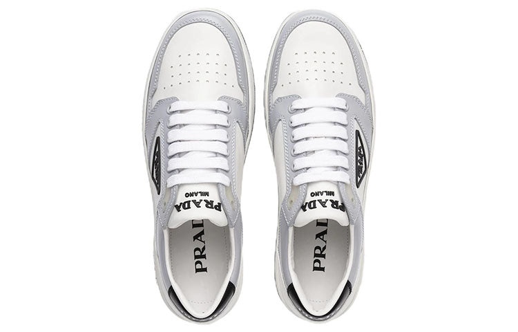 (WMNS) PRADA District Leather Sneakers 'White Grey' 1E790M_3LJ6_F0A4C_F_030 - 3