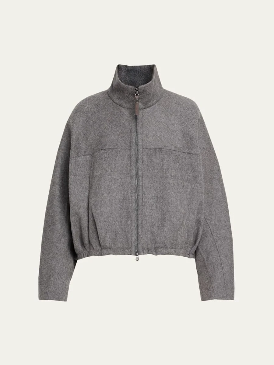 Fluid Double Wool Zipped Jacket - 1