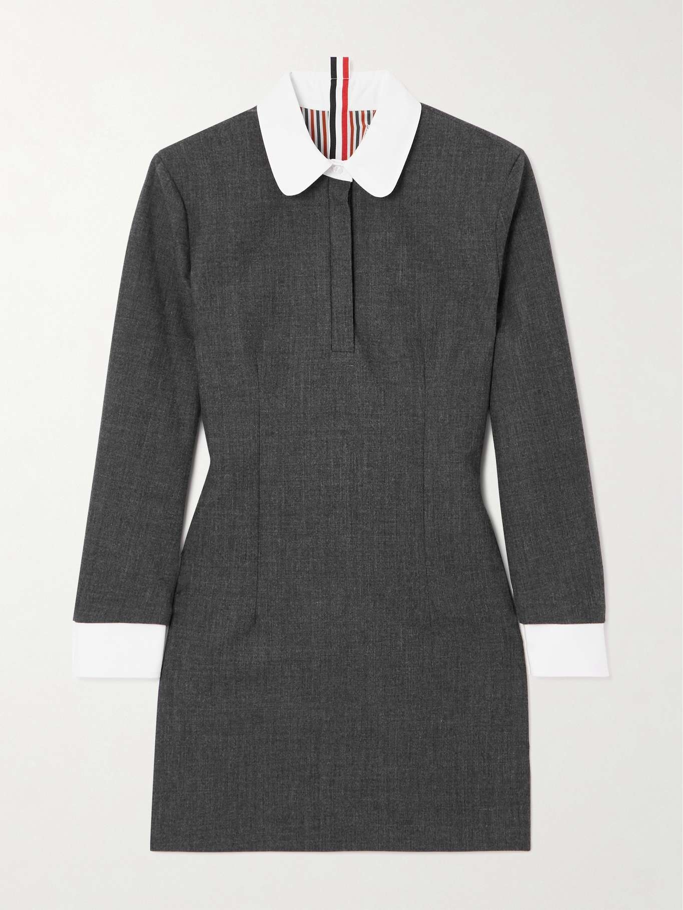 Layered wool mini dress - 1