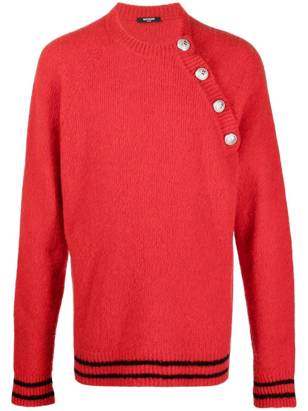 button-embossed knitted jumper - 1