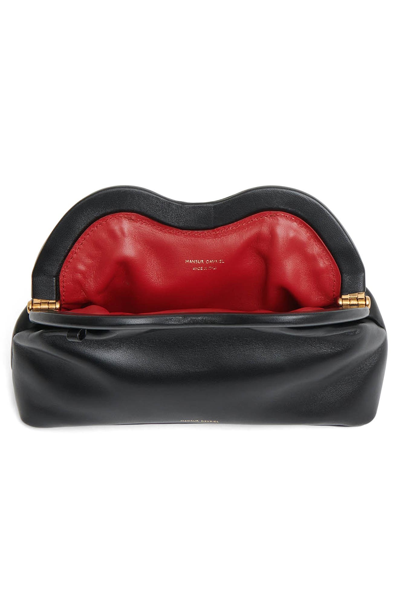 Mansur Gavriel Baci Frame Shoulder Bag in Black/Flamma at Nordstrom - 6