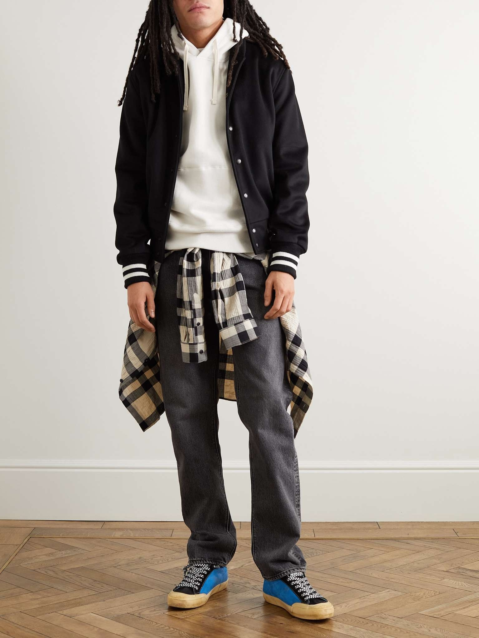 super star penstar sneakers in black mesh and leather