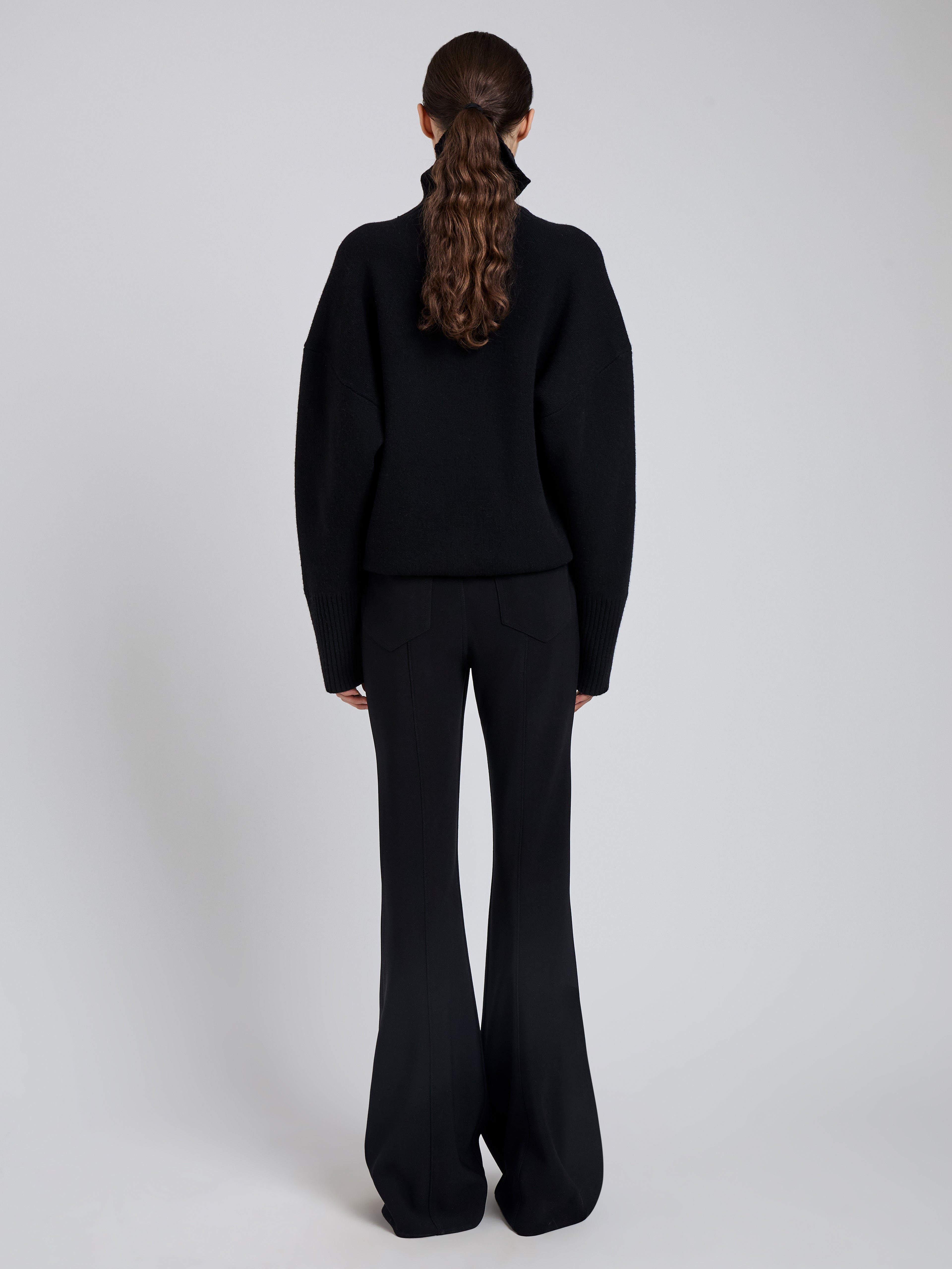 Kalea Pant in Compact Stretch Crepe - 4