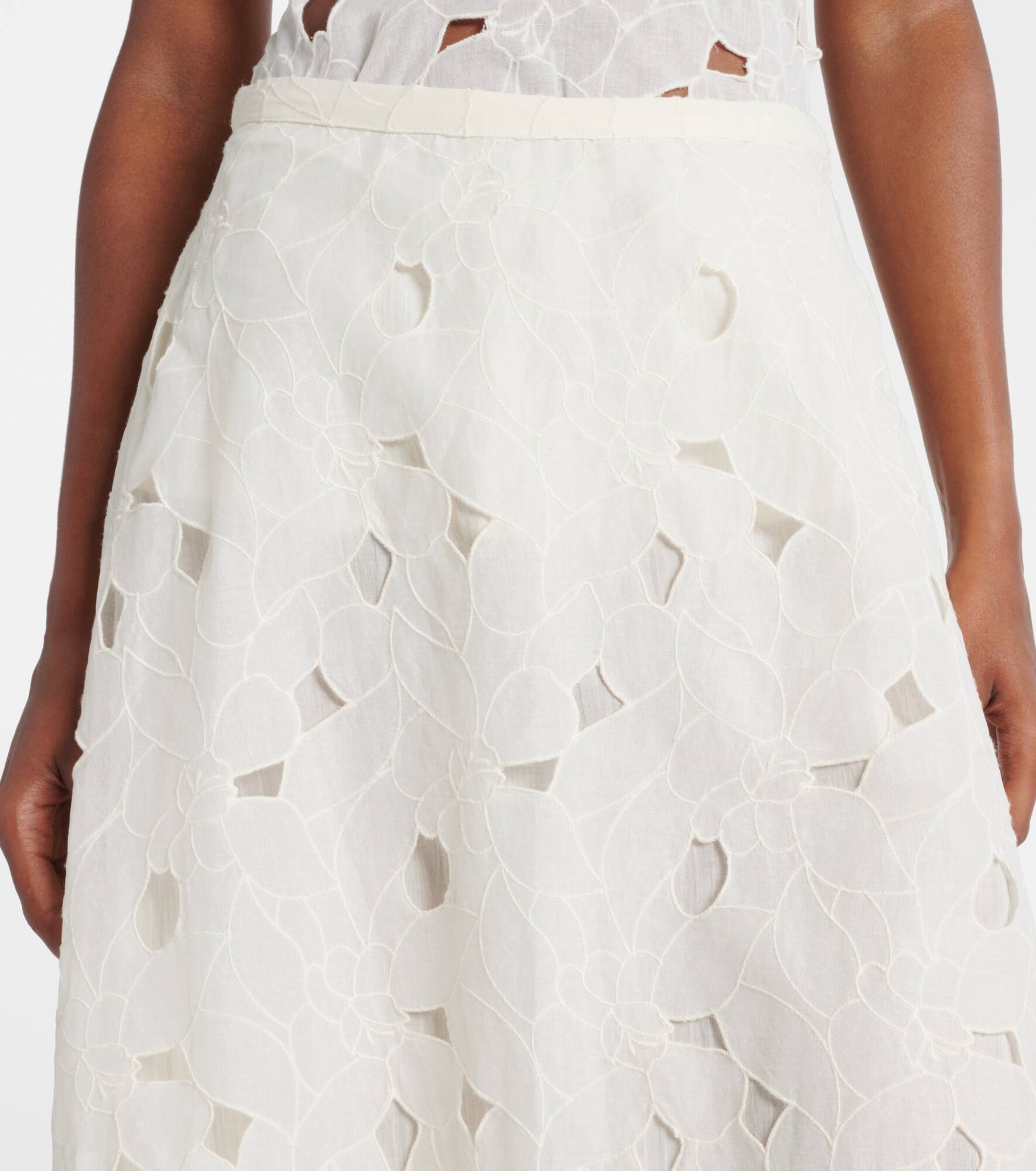 Caro cotton organdy maxi skirt - 4