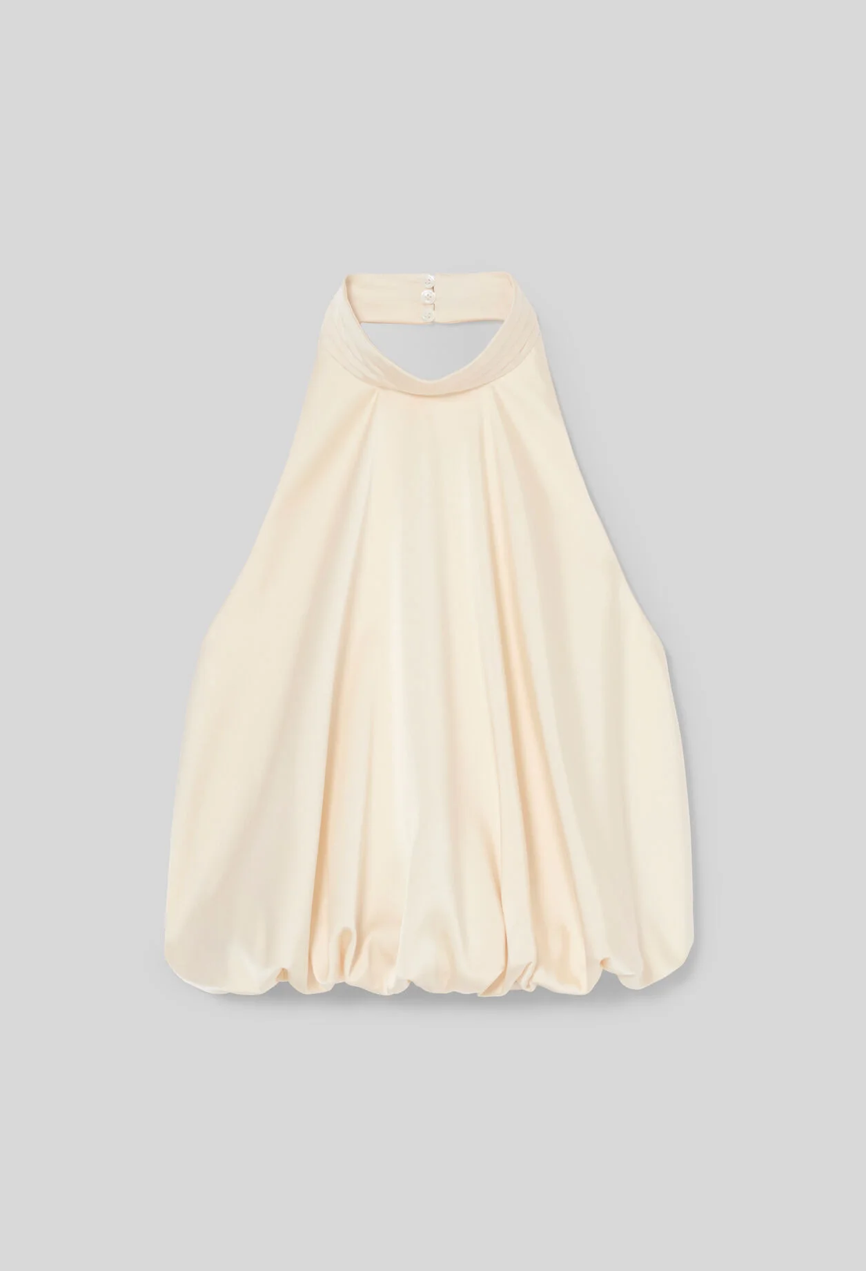 SATIN OPEN-BACK BUBBLE TOP - 1