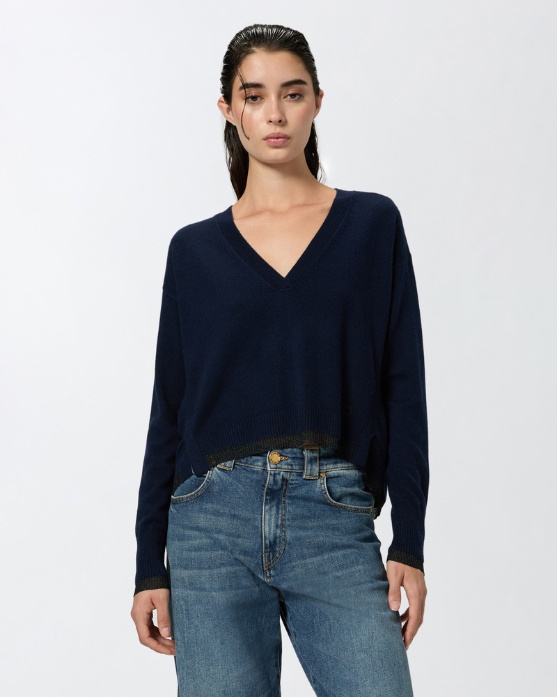 PINKO KNIT CASHMERE-BLEND PULLOVER WITH LUREX outlook