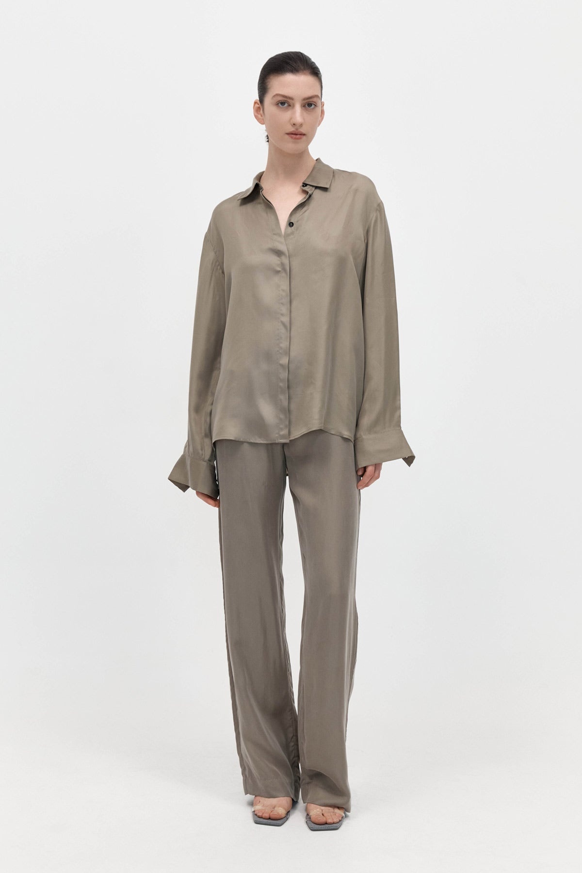 Straight Leg Trousers - Castor Grey - 4