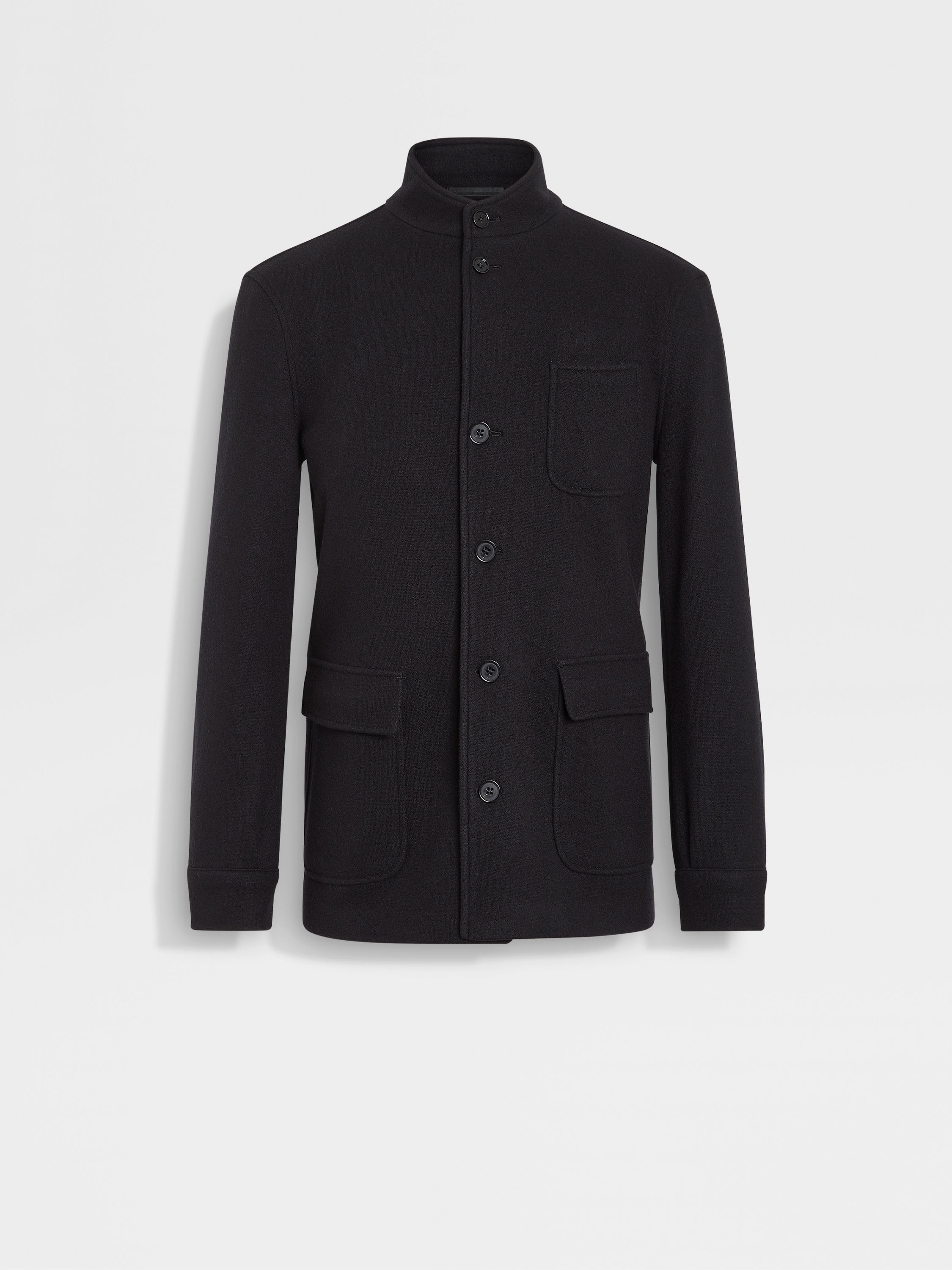 BLACK JERSEYWEAR WOOL AND CASHMERE CHORE JACKET - 1