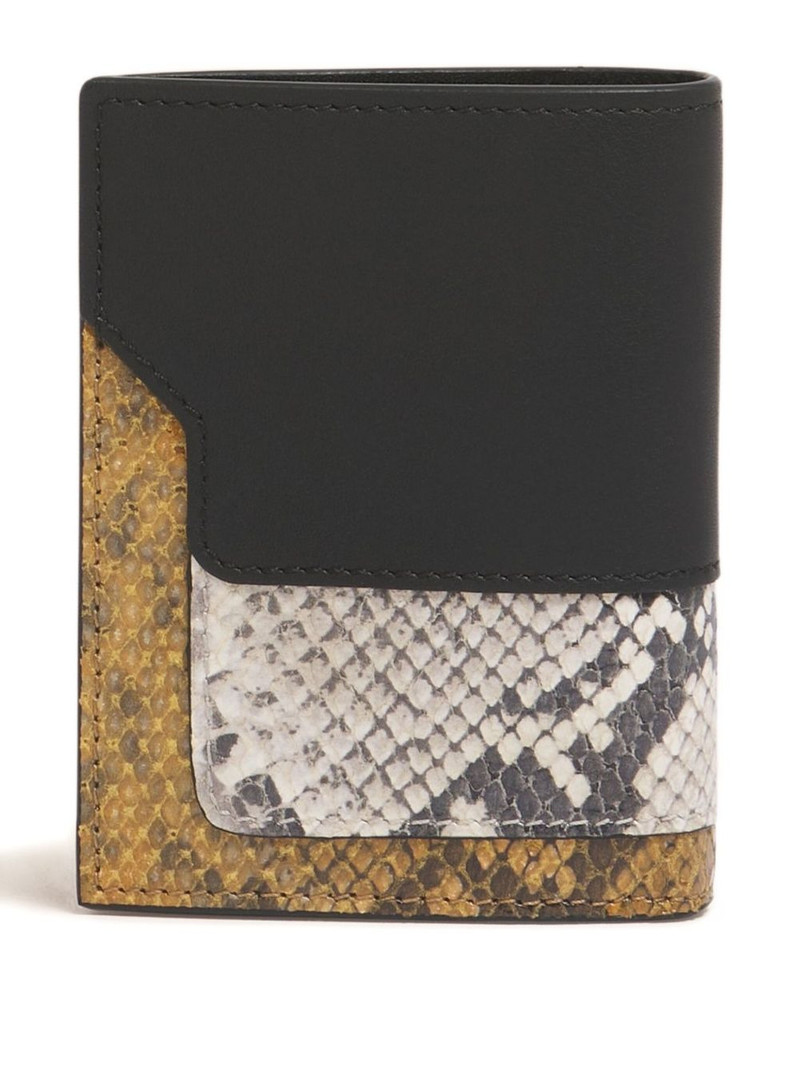 Marni leather python-print bifold wallet outlook