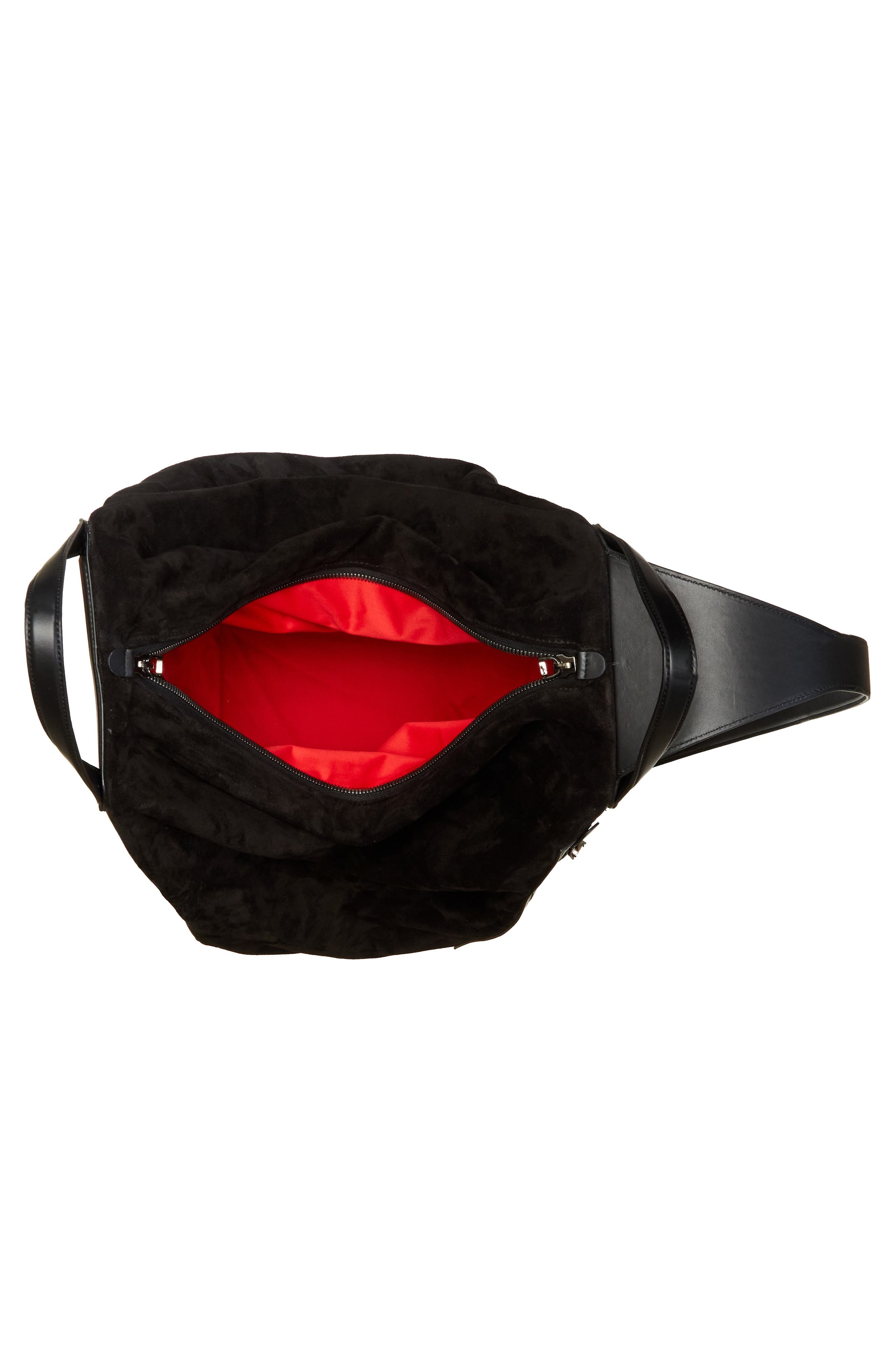 Christian Louboutin Crosta Pyramid Hobo Sling Bag in Black at Nordstrom - 3