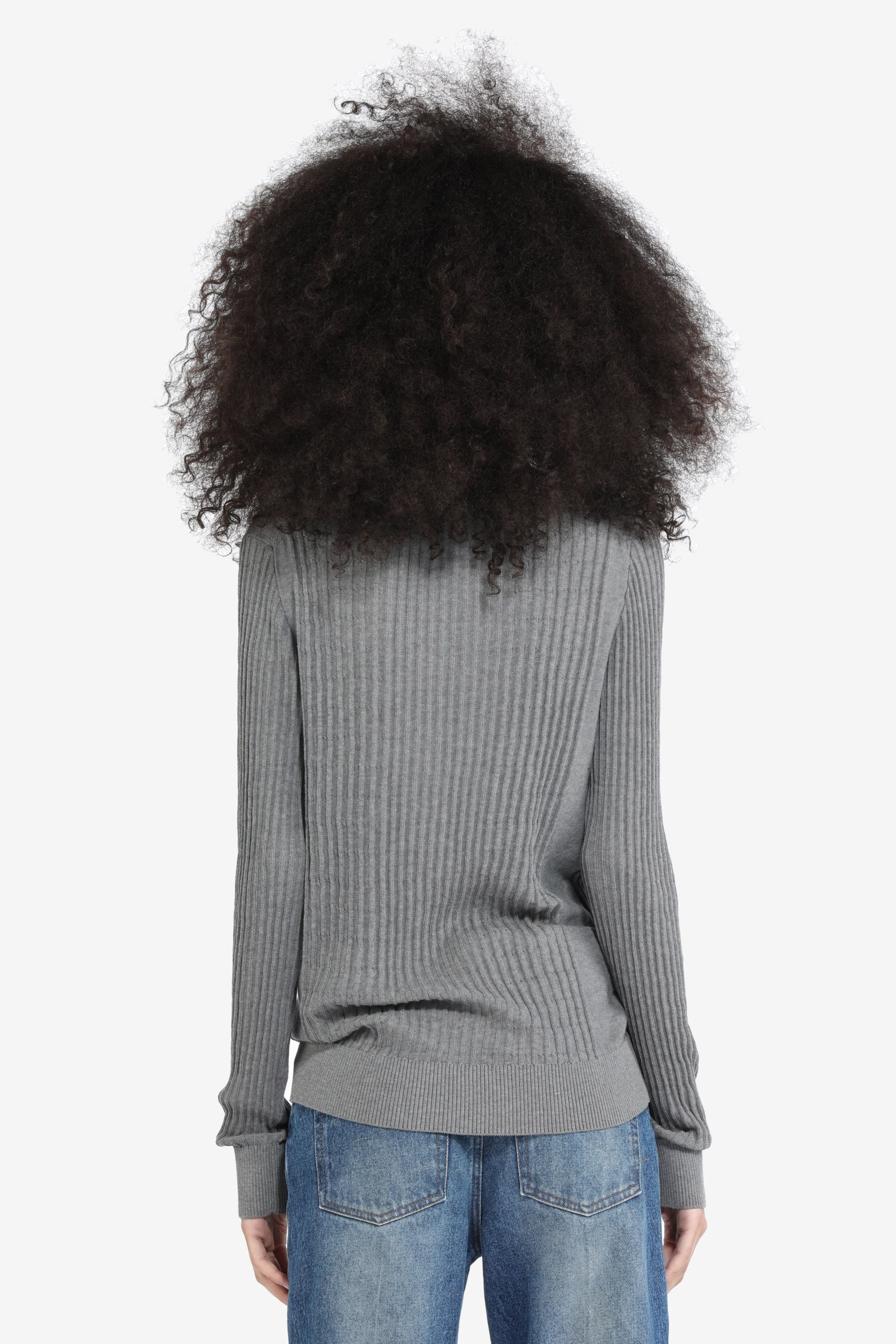 DIAMOND-JACQUARD COTTON SWEATER - 2