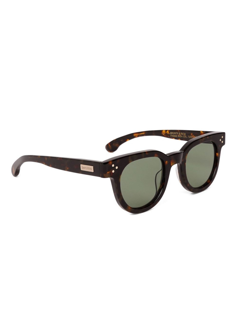 Sporty & Rich tortoiseshell round-frame sunglasses outlook