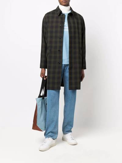 A.P.C. single-breasted checked coat outlook