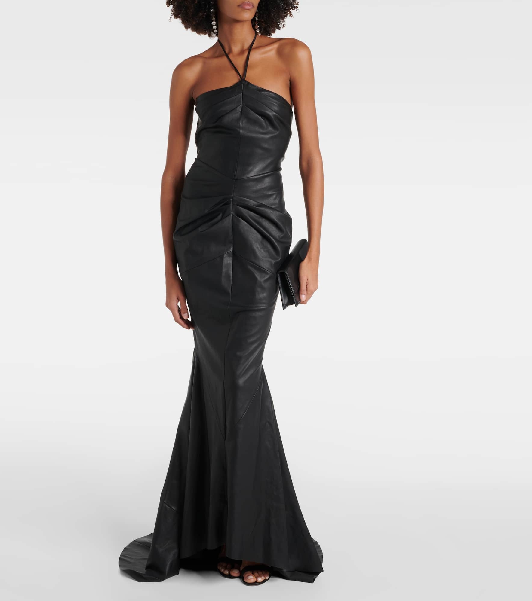 Ambergris draped leather gown - 2