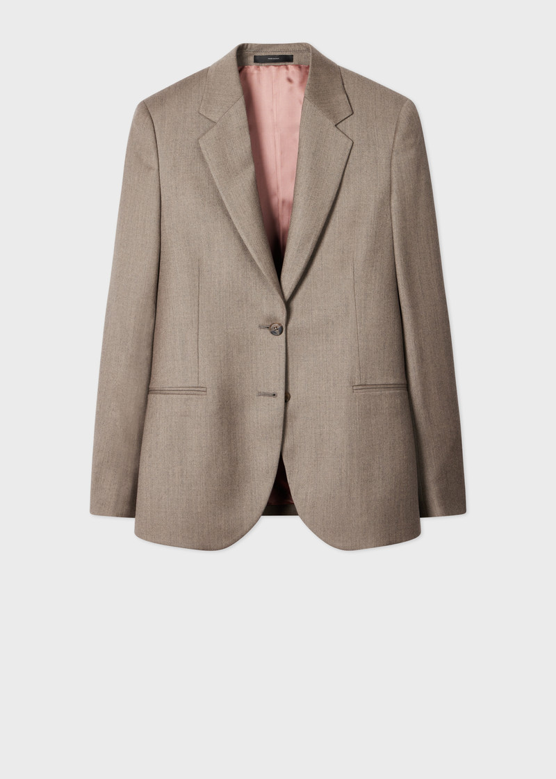 Women's Grey Wool-Cashmere Flannel Blazer 1