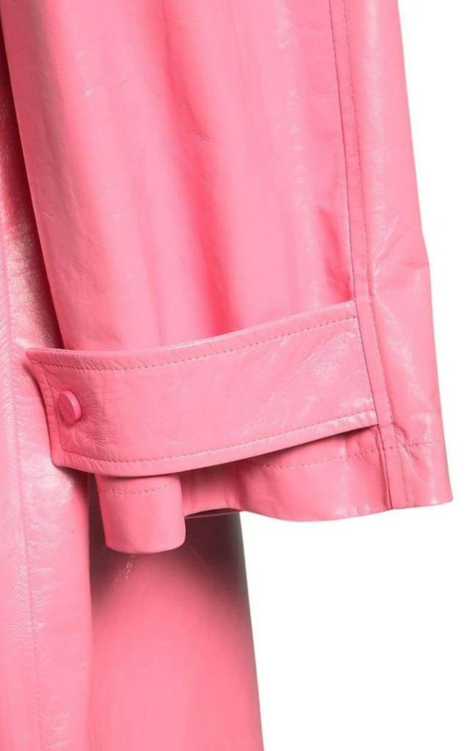 Convertible Crinkled Glossed-leather Trench Coat - 7