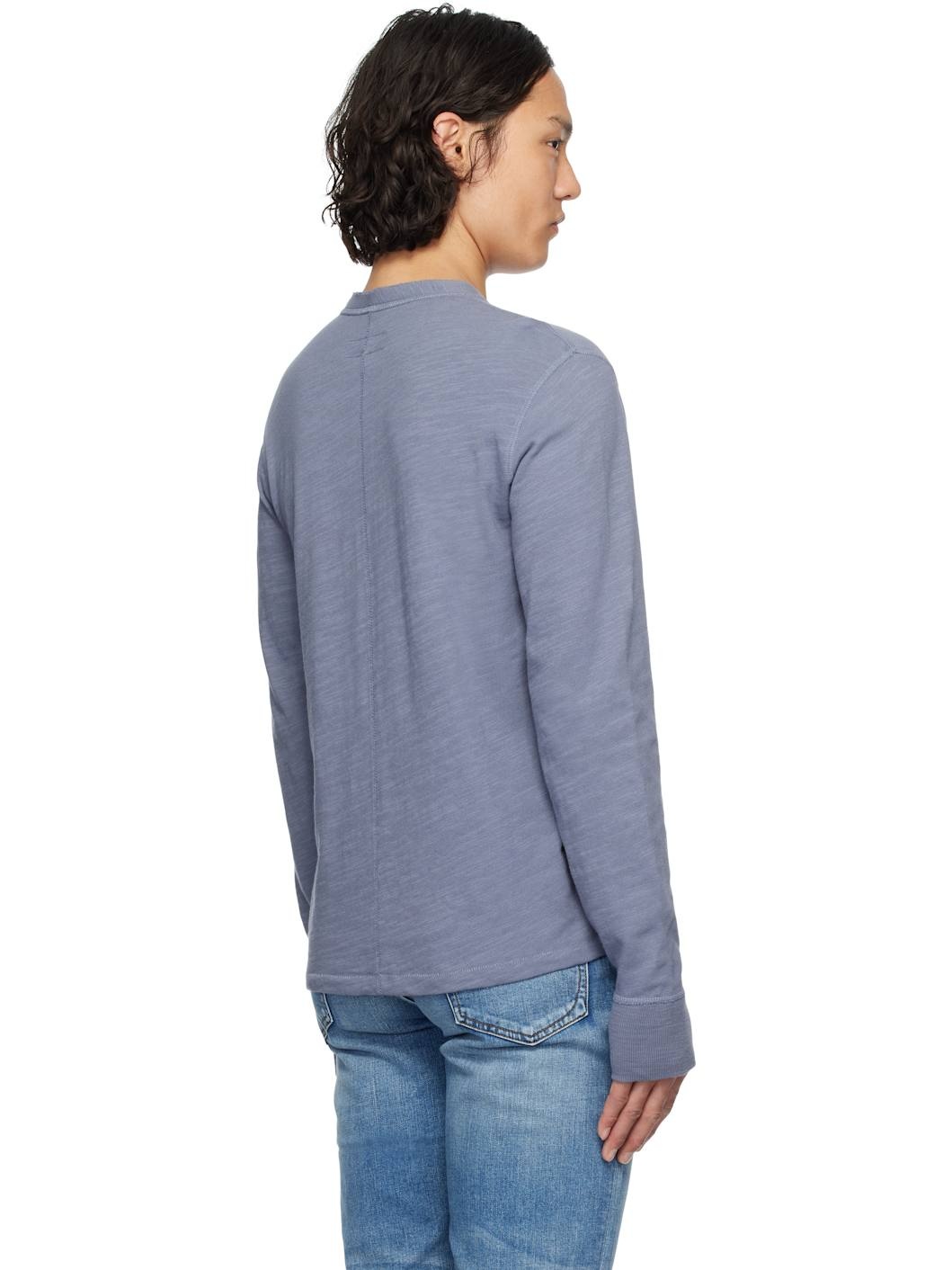 Blue Classic Flame Henley - 3