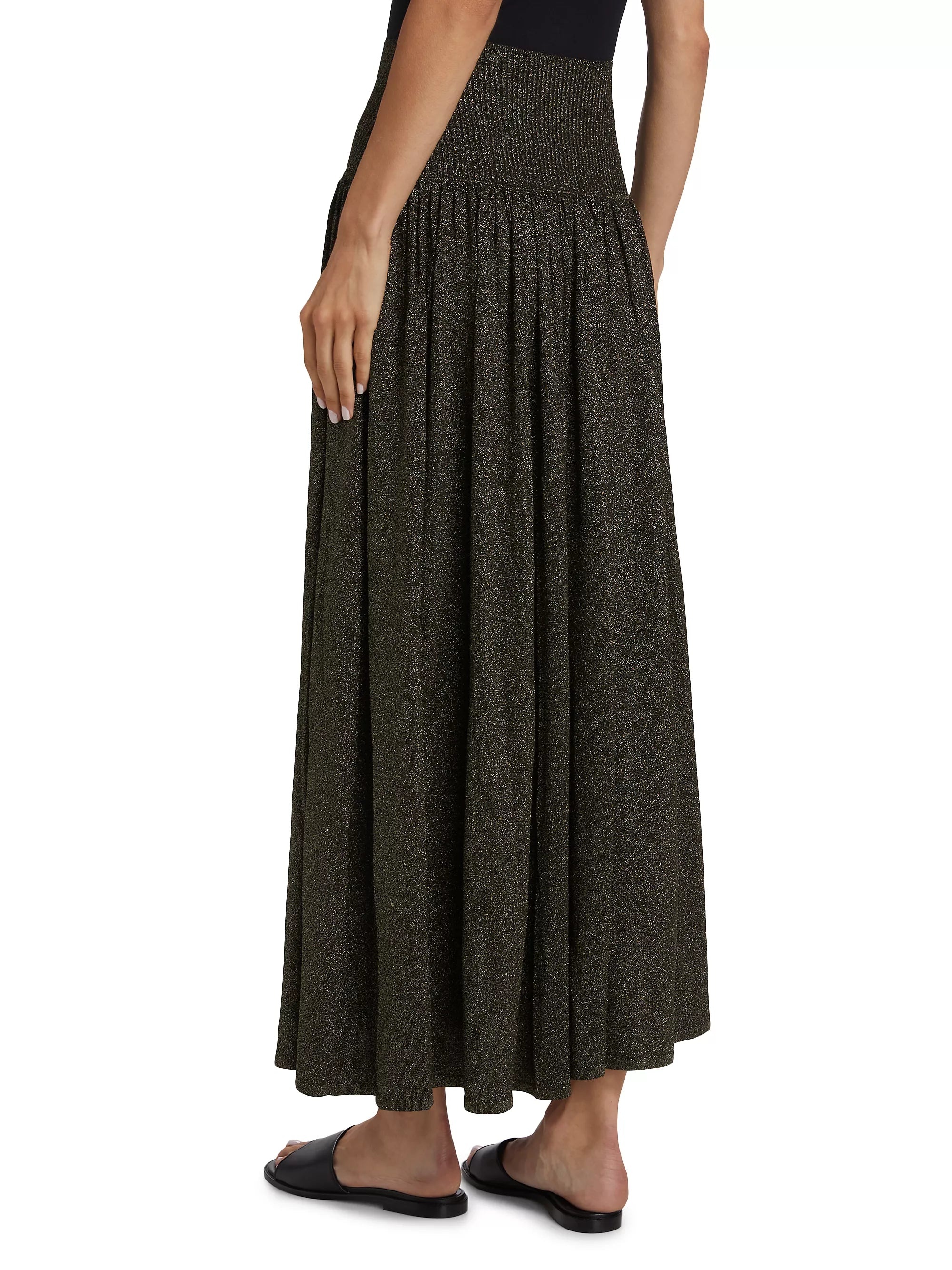 Crush Metallic Flare Skirt - 3