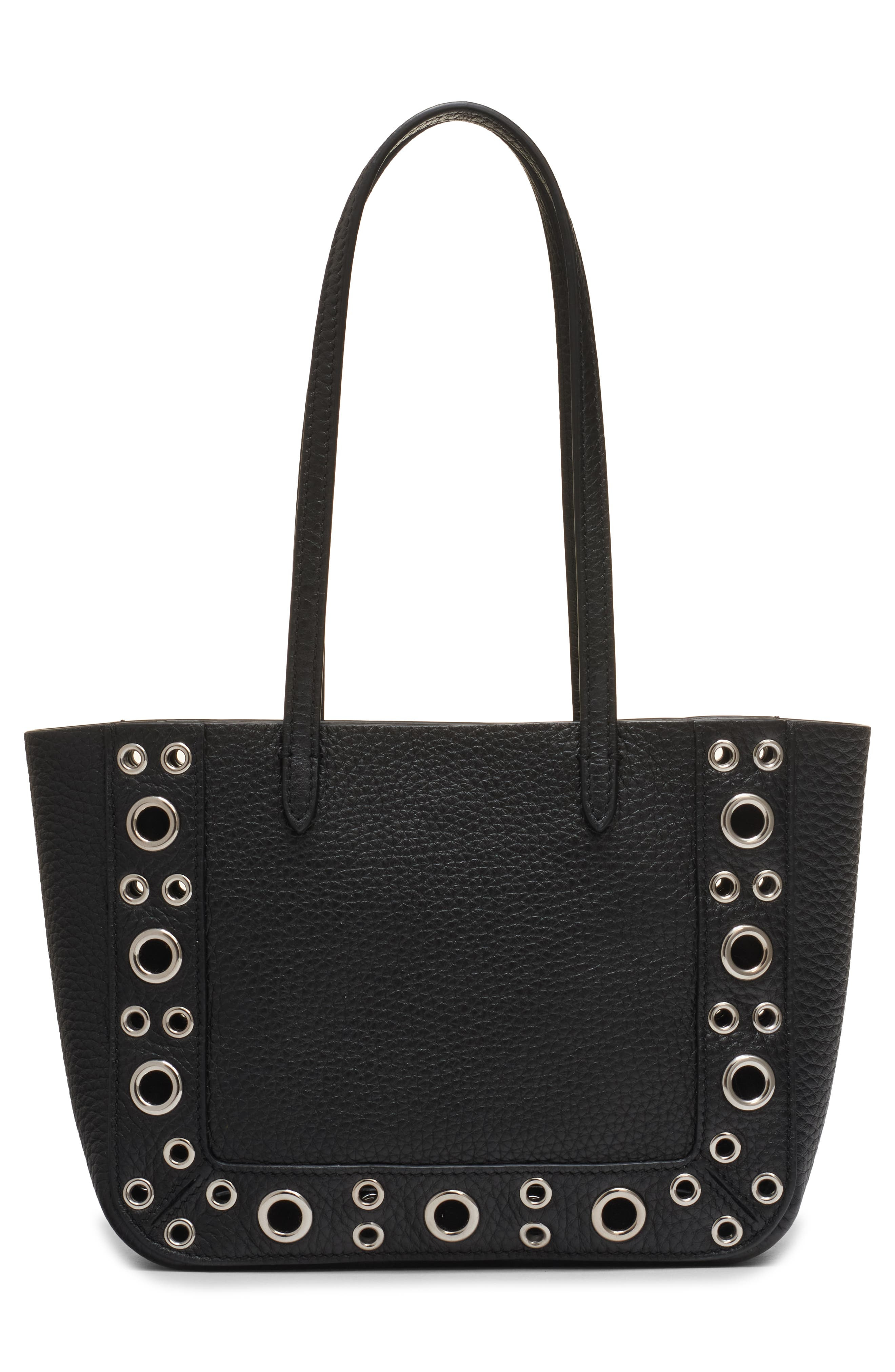 Valentino Garavani Mini Nellcôte Grommet Leather Tote in Nero at Nordstrom - 3