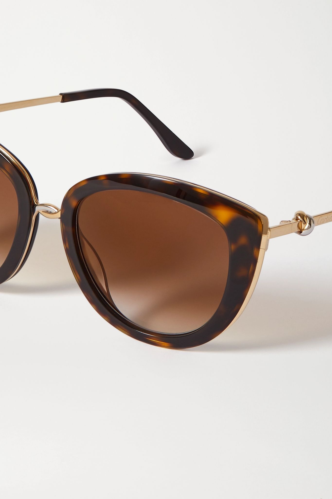 Trinity cat-eye tortoiseshell acetate and gold-tone sunglasses - 4