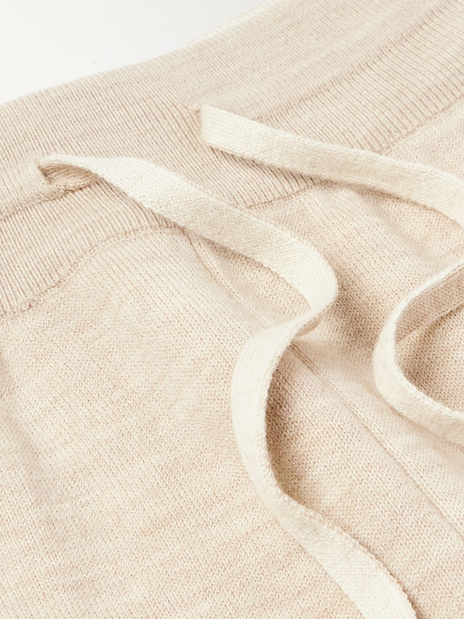 Sassiglioni Straight-Leg Wool Sweatpants Cream - 5