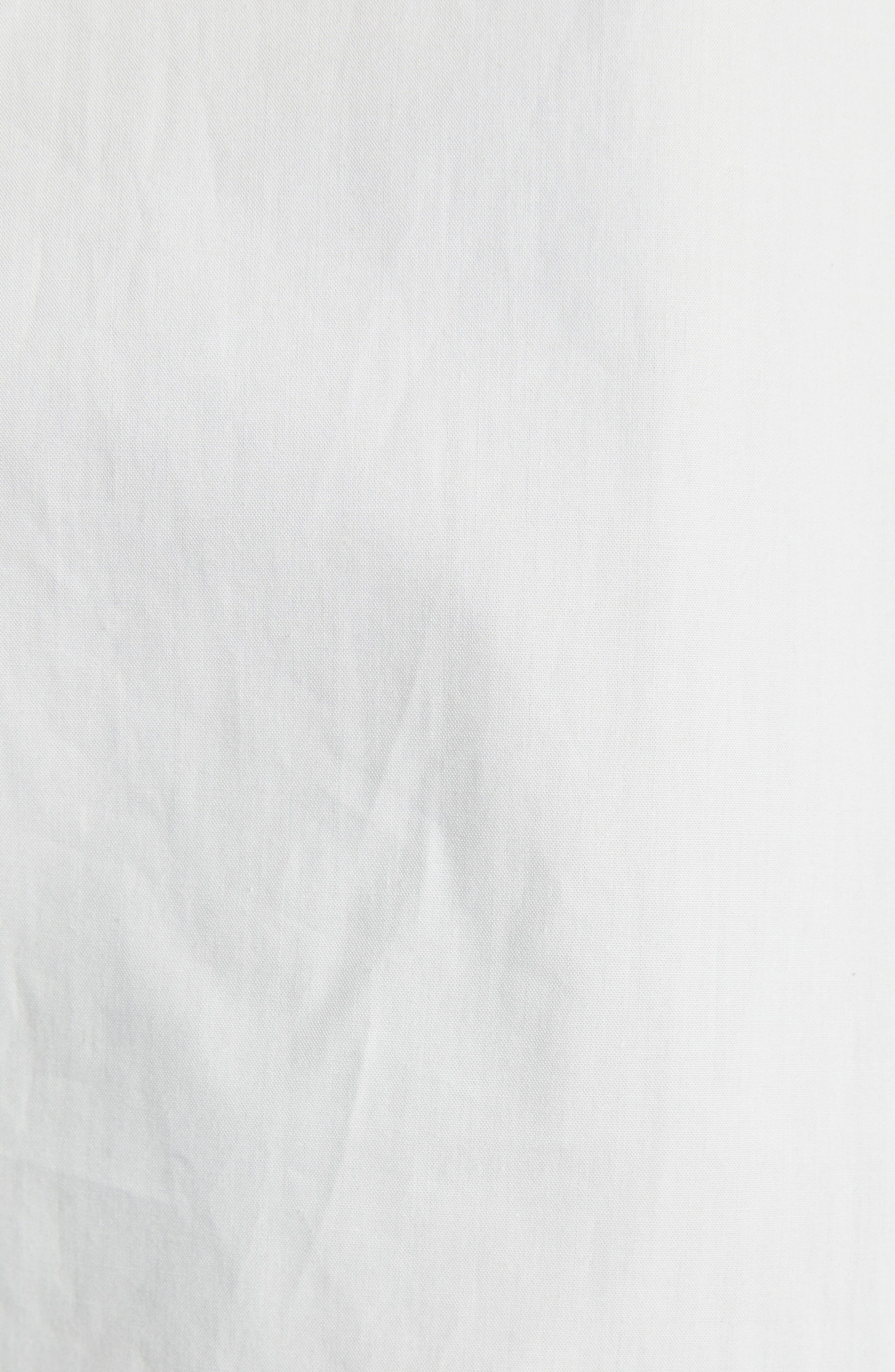 Moncler Logo Balloon Sleeve Cotton Button-Up Shirt in Bright White at Nordstrom - 6