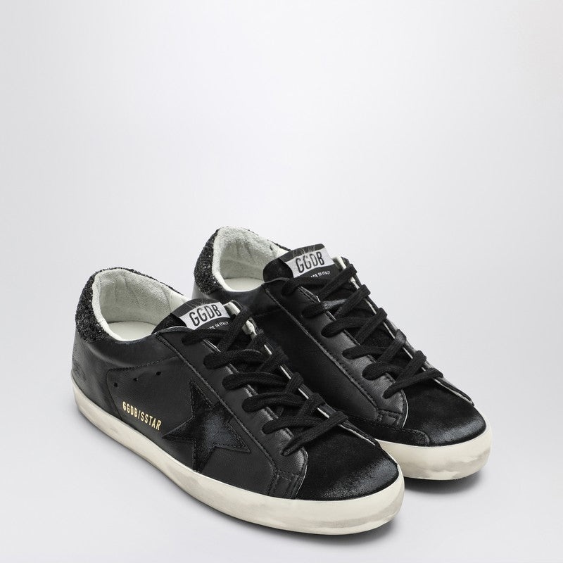 Golden Goose Super-star black low trainer with rhinestones - 1