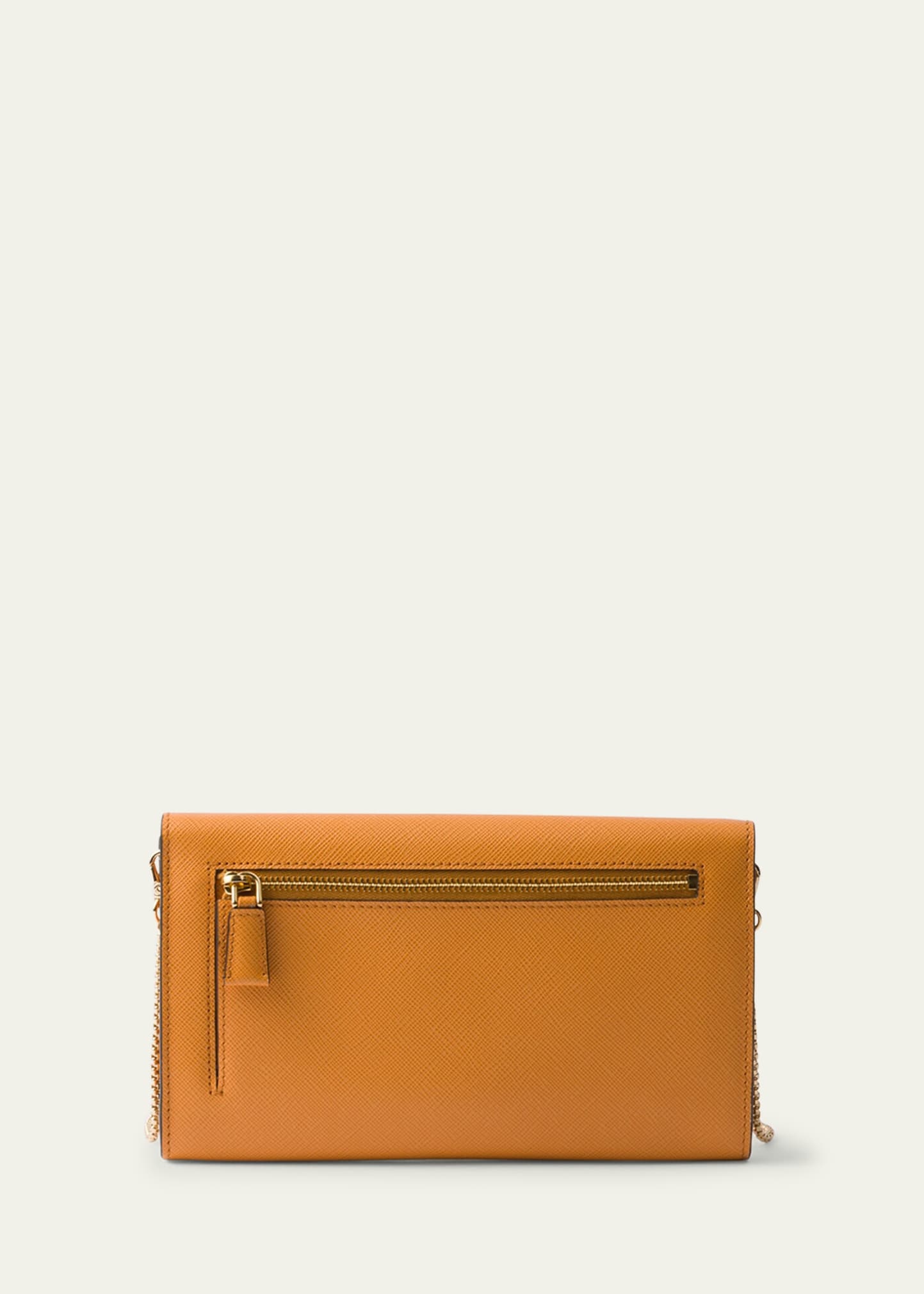 Mini Envelope Flap Saffiano Leather Wallet on Chain - 2