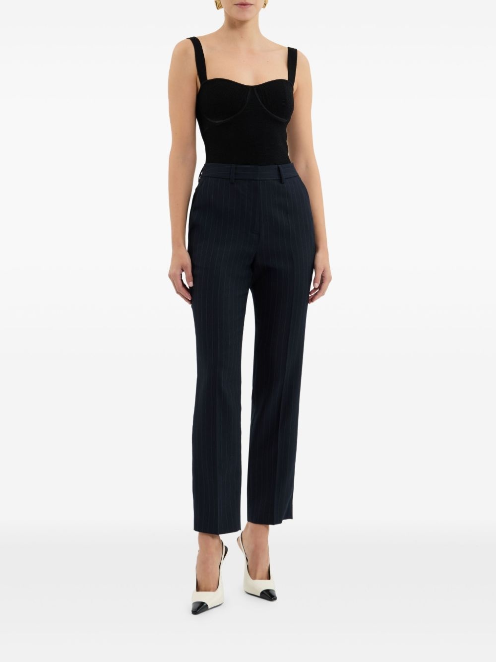 Maxwell pinstriped tailored trousers - 2