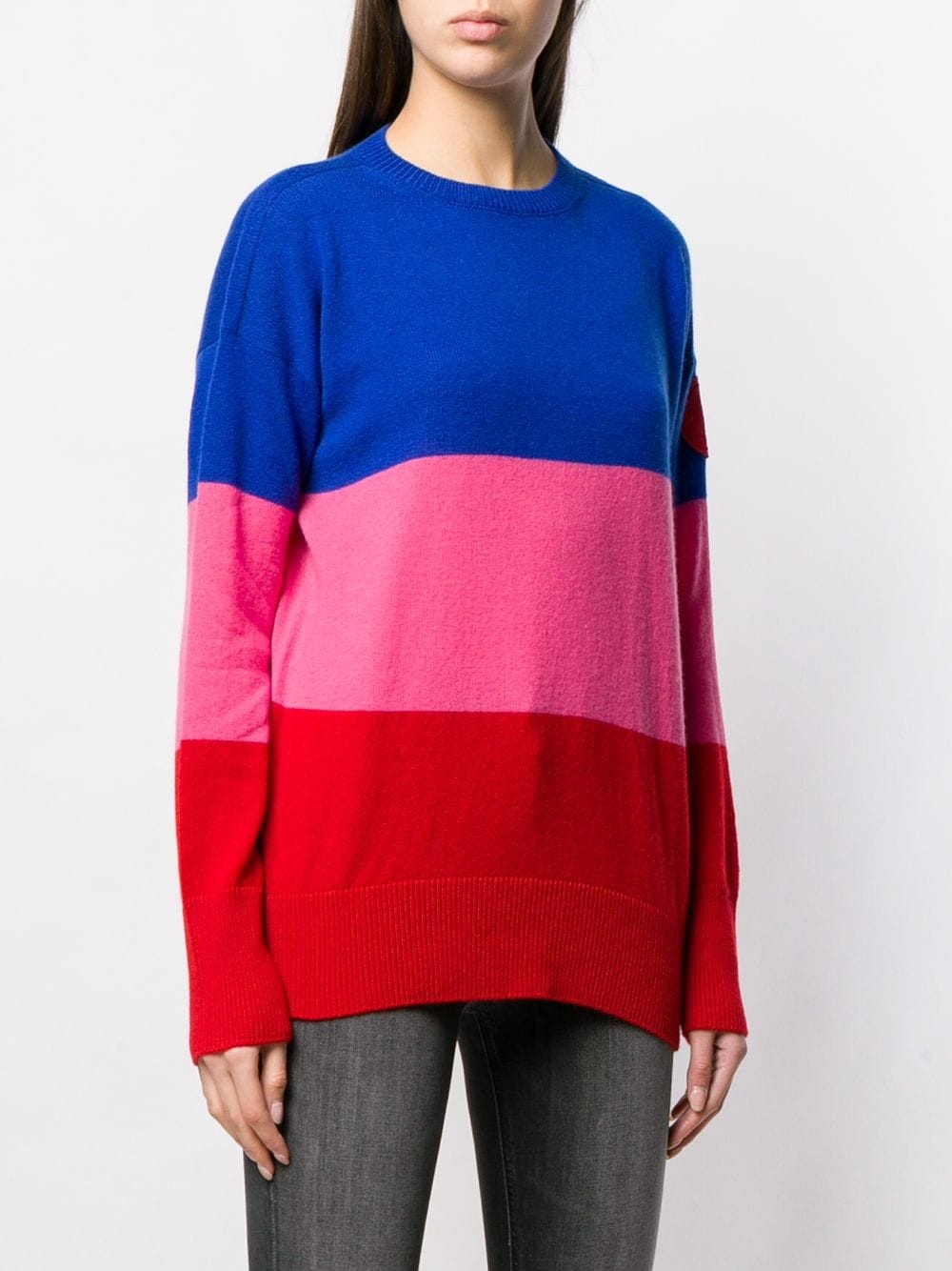 colour-block cashmere jumper - 3