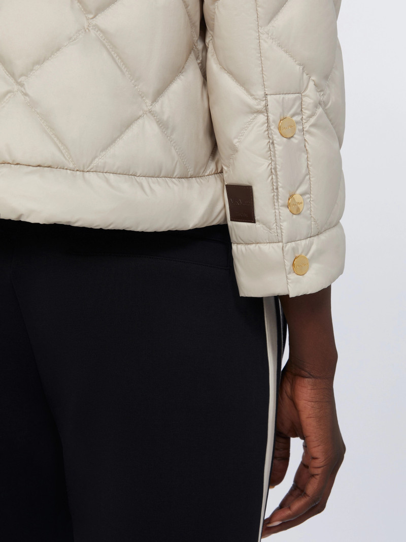 SOFTA Short water-repellent canvas padded jacket - SAND 5