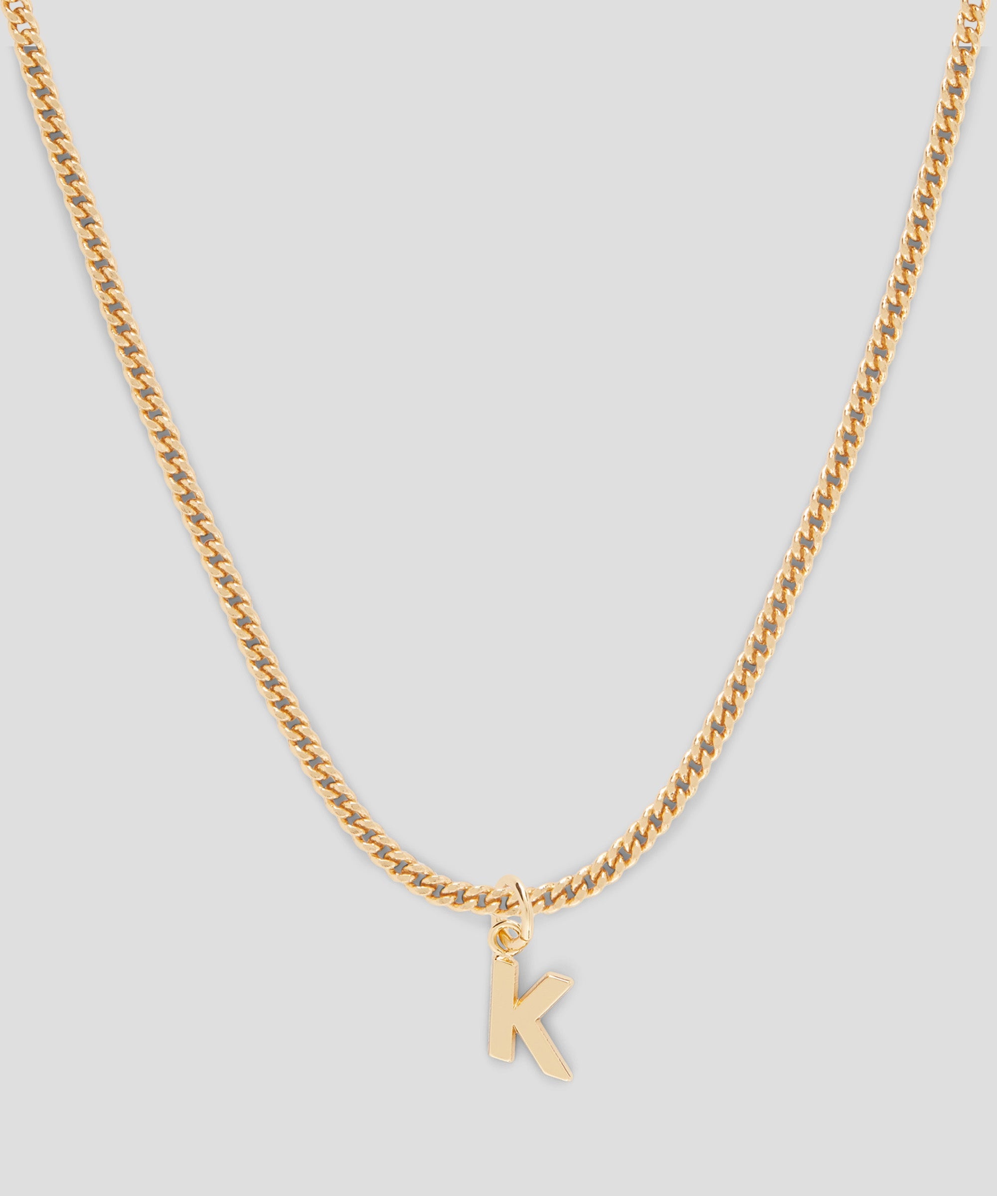 Brass letter K charm - 2