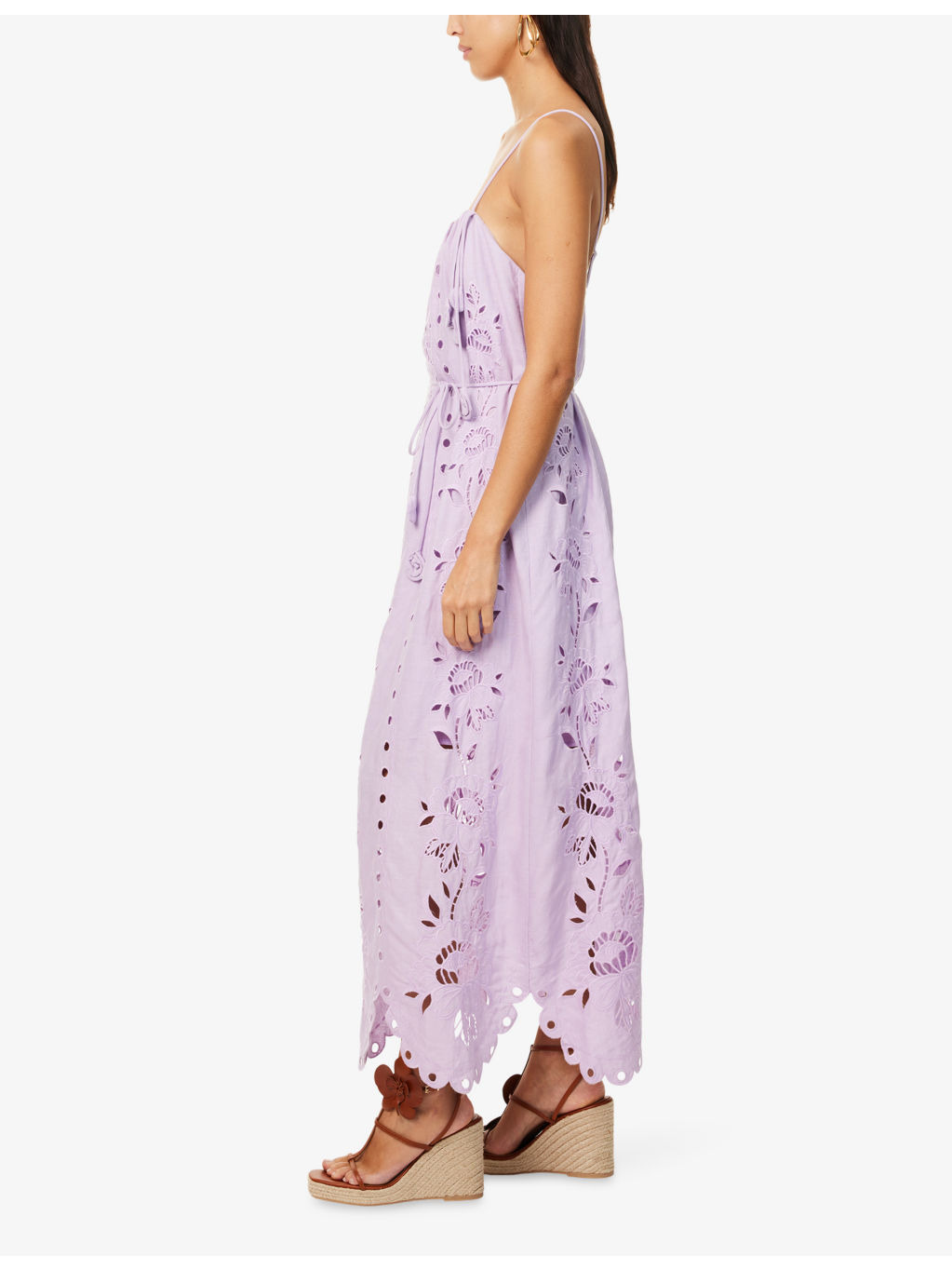 Richelieu Embroidered Linen-Blend Maxi Dress - 3