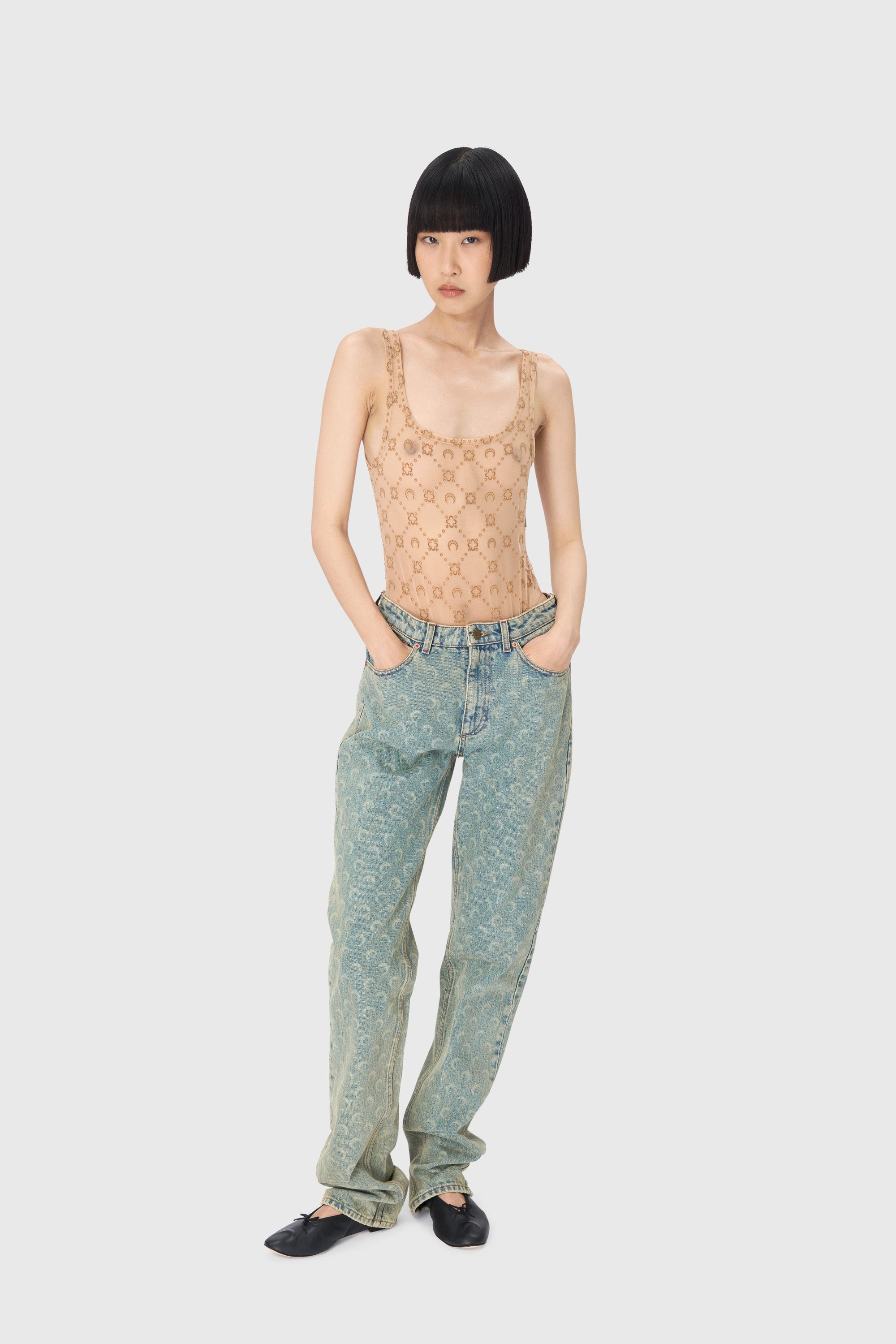 Recycled Mesh Flock Bodysuit - 2