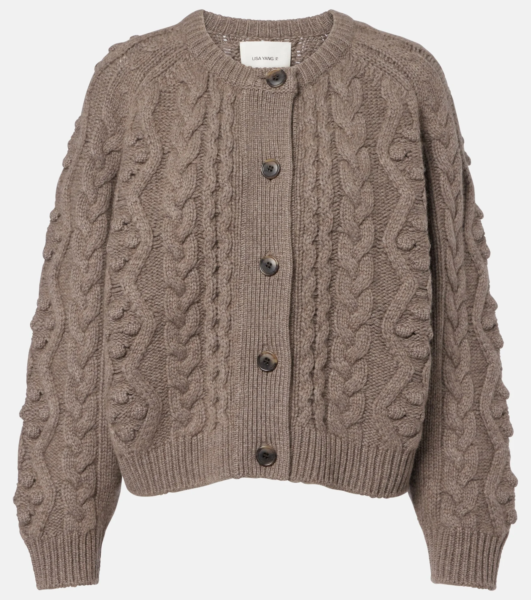 Winroe cable-knit cashmere cardigan - 1