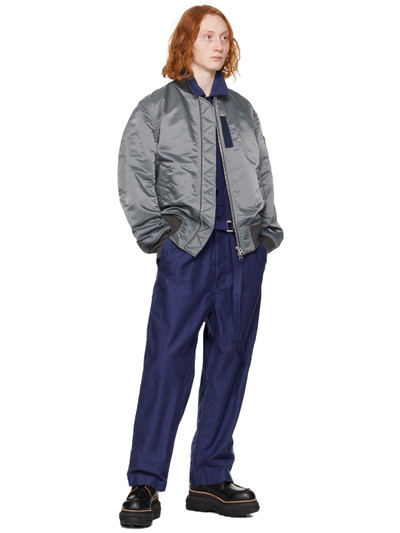 sacai Blue Belted Jumpsuit outlook